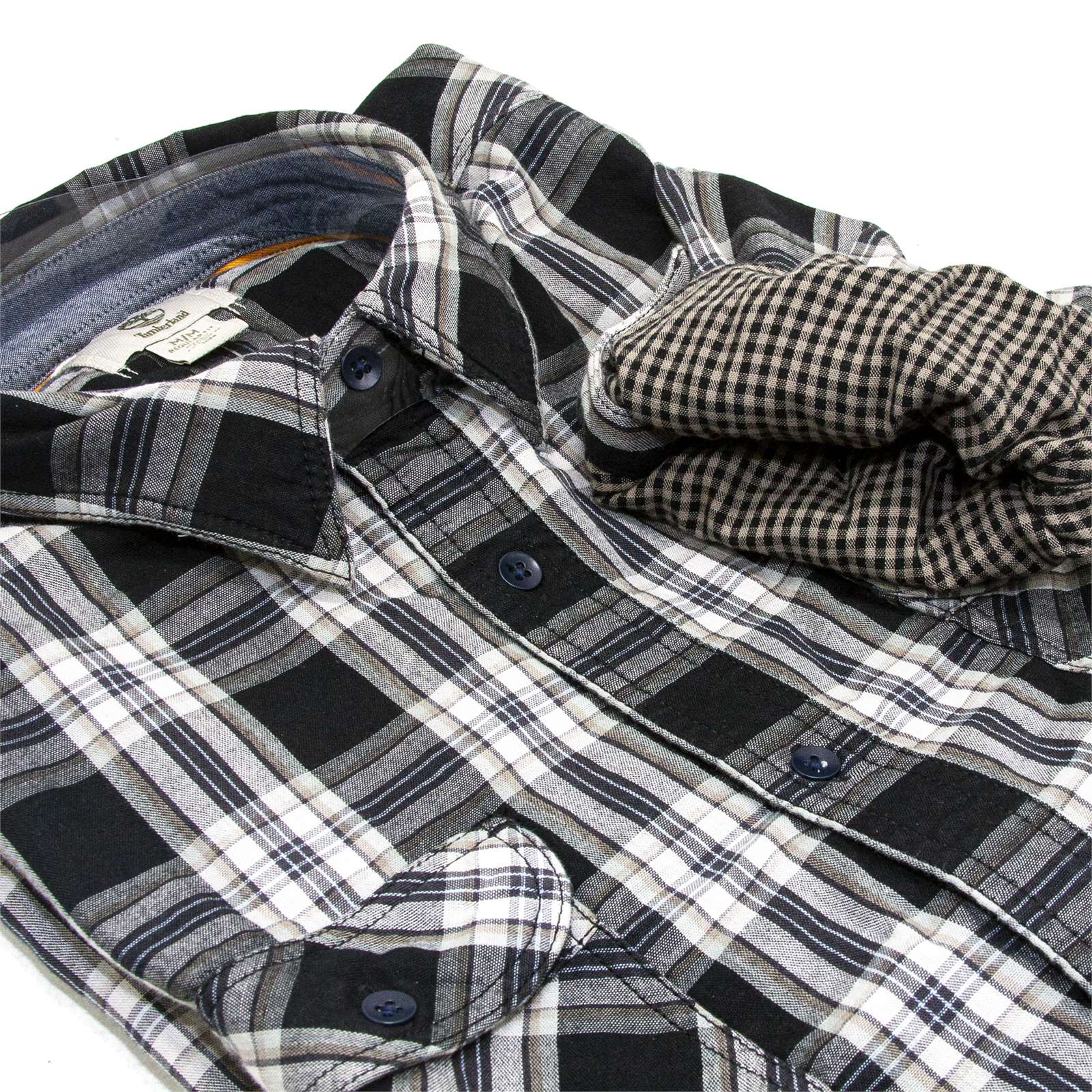 Timberland Men Long Sleeve Double Layer Plaid Shirt