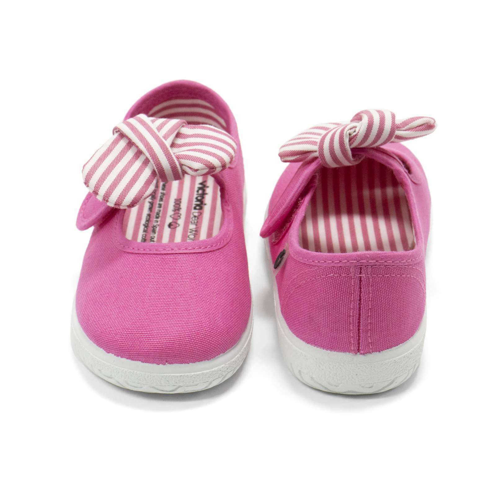 Victoria Toddler Slip On Canvas Bow Shoes