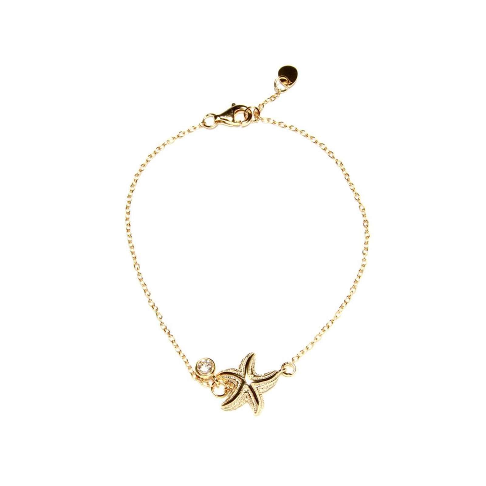 Athra Women Starfish Drop Chain Bracelet