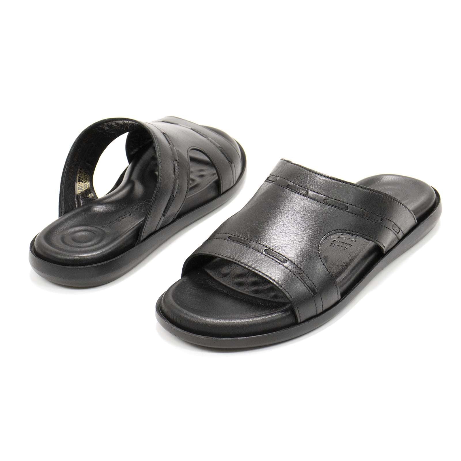 Spring Step Men Benn Leather Slide Sandal