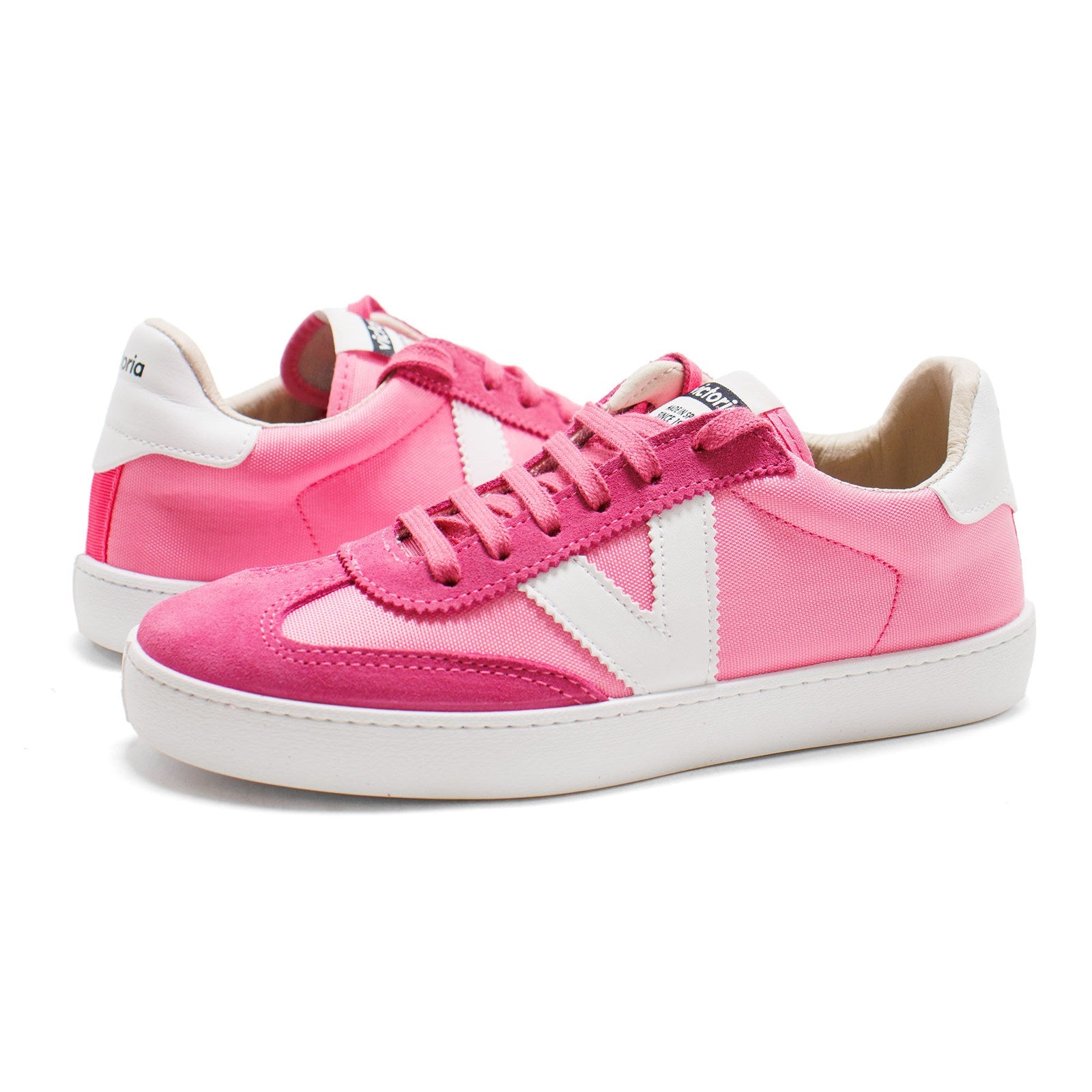 Victoria Women Berlin Split Leather And Nylon Monochrome Trainers