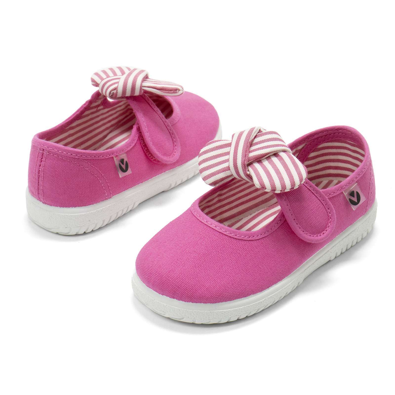 Victoria Toddler Slip On Canvas Bow Shoes