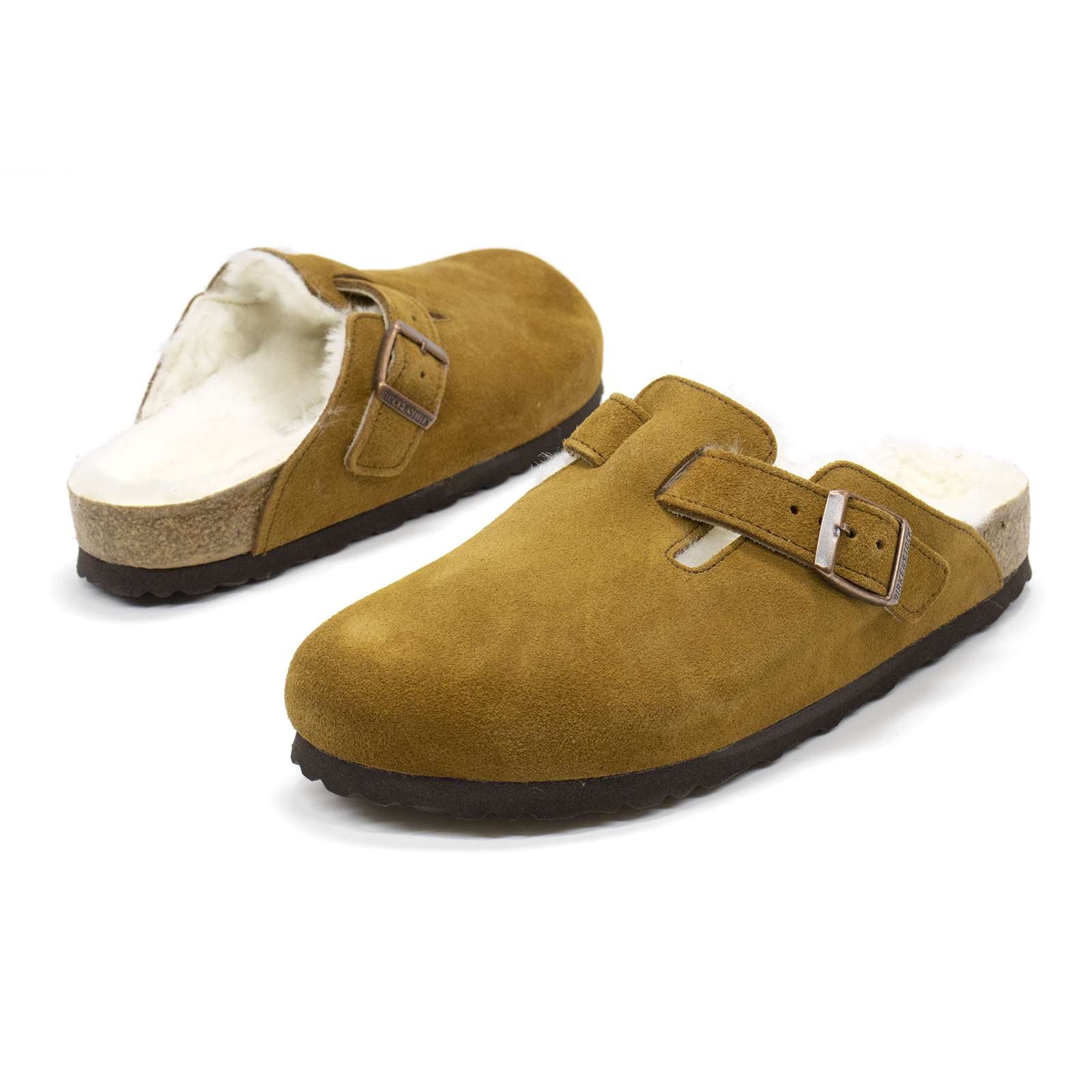 Birkenstock Women Boston Shearling Suede Clogs