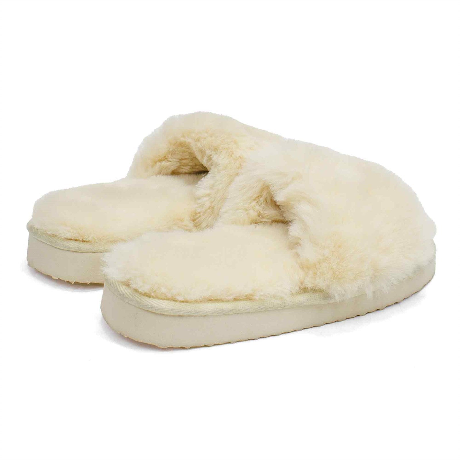 Inc Women Dinnaa Faux Fur Slide Slipper