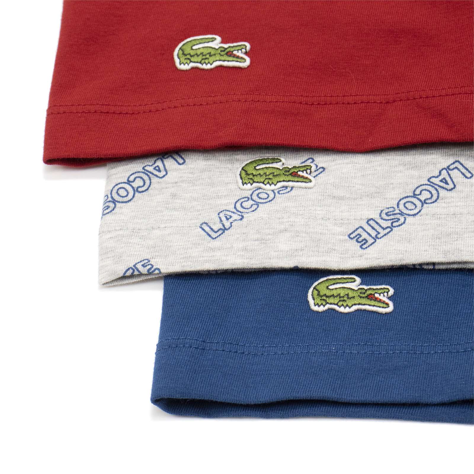 Lacoste Men All Over Print 3-Pack Jersey Trunks