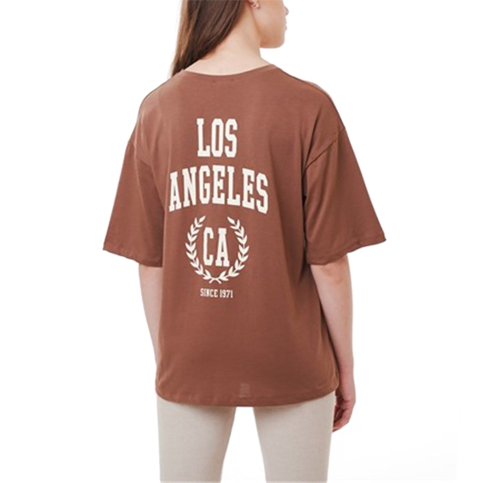 Ambar Women La Logo Relaxed Fit T-Shirt