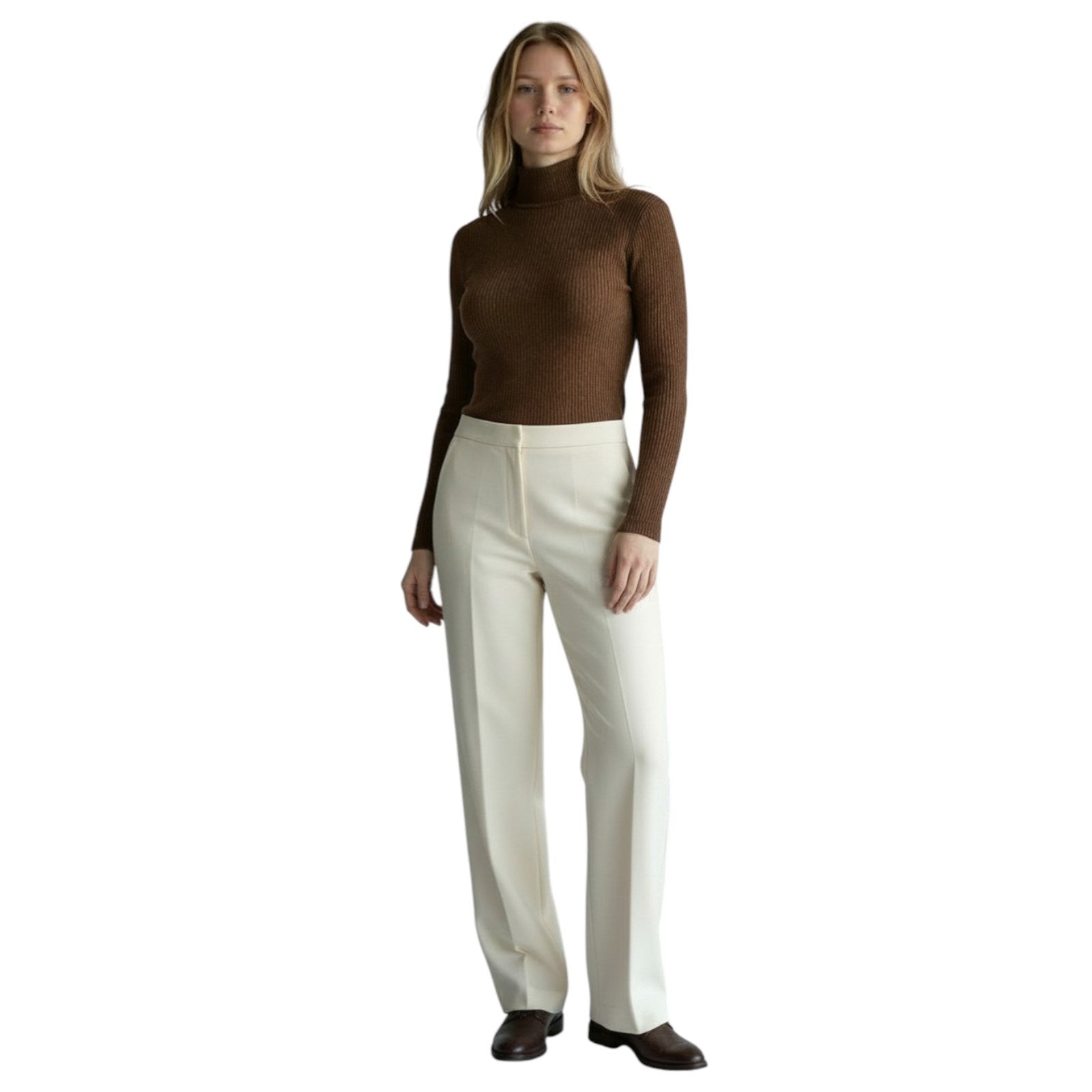 Ambar Women Mock Neck Long Sleeve Fitted Crop Top