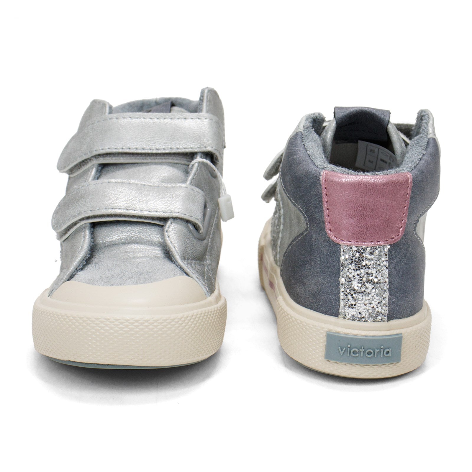 Victoria Toddler Tribu Metal Straps Glitter High Top Sneakers