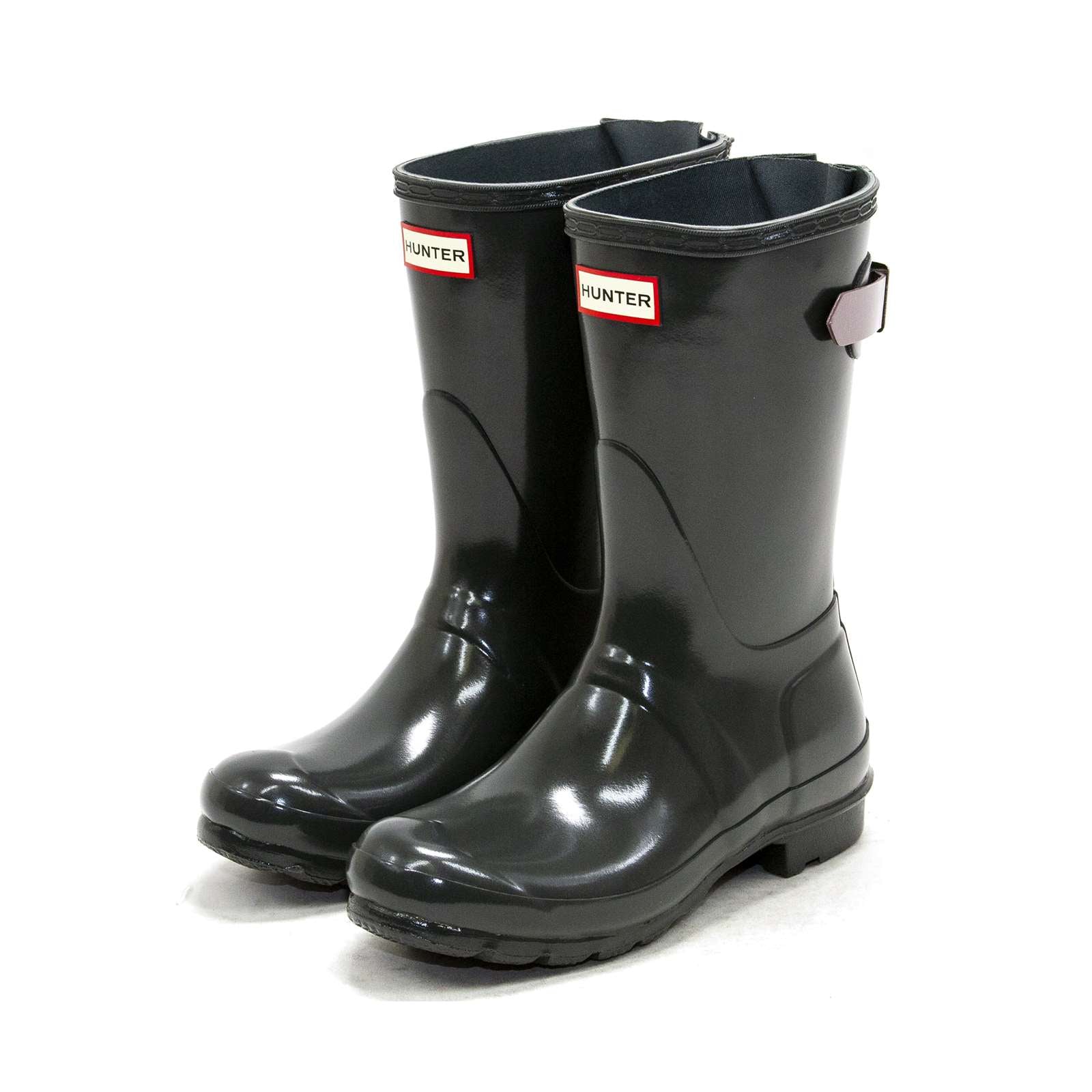 Hunter Women Original Short Back Adjustable Gloss Rain Boots