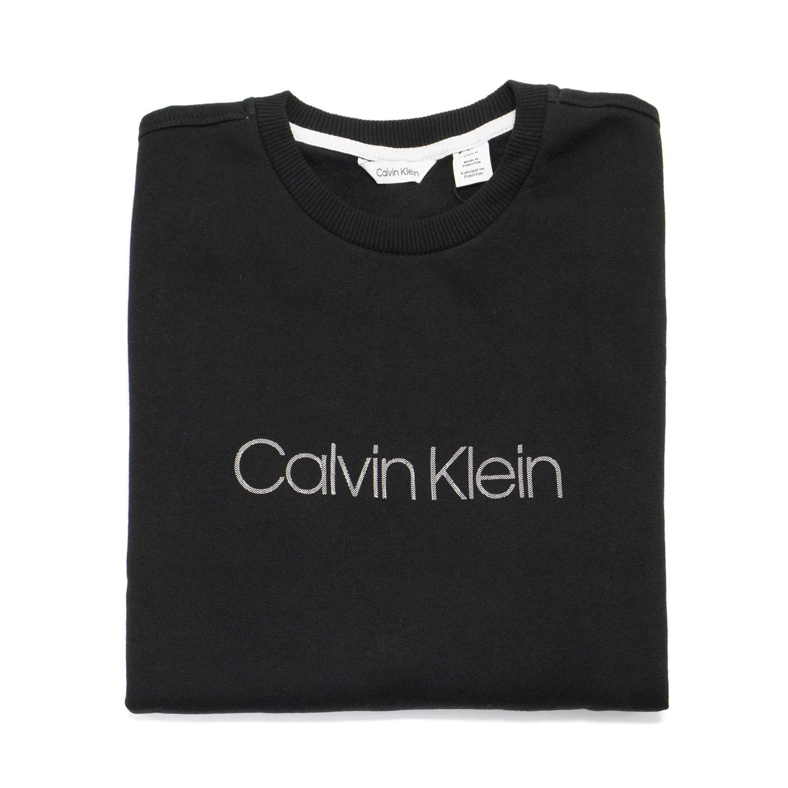 Calvin Klein Men Long Sleeve Herringbone Crewneck Sweatshirt