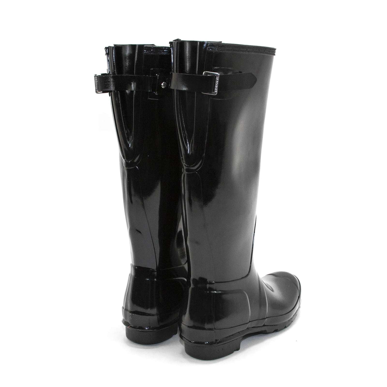 Hunter Women Original Tall Back Adjustable Gloss Rain Boots