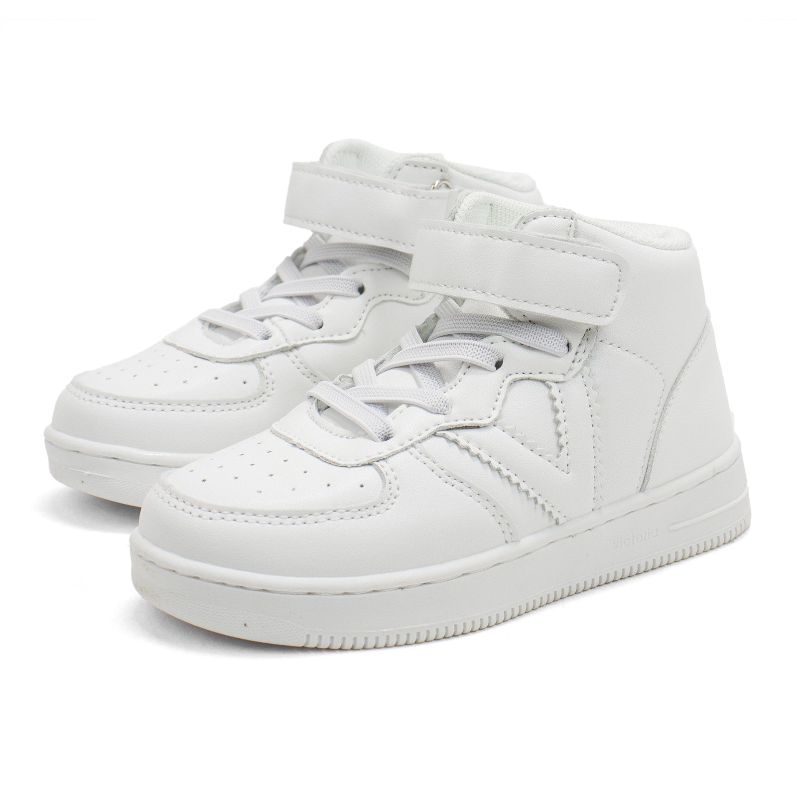 Victoria Boy Tiempo Faux Leather High-Top Sneakers