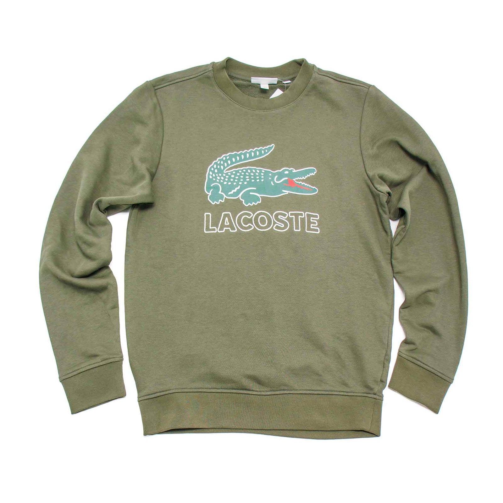 Lacoste Men Graphic Croc Non Brushed Fleece Sweatshirt