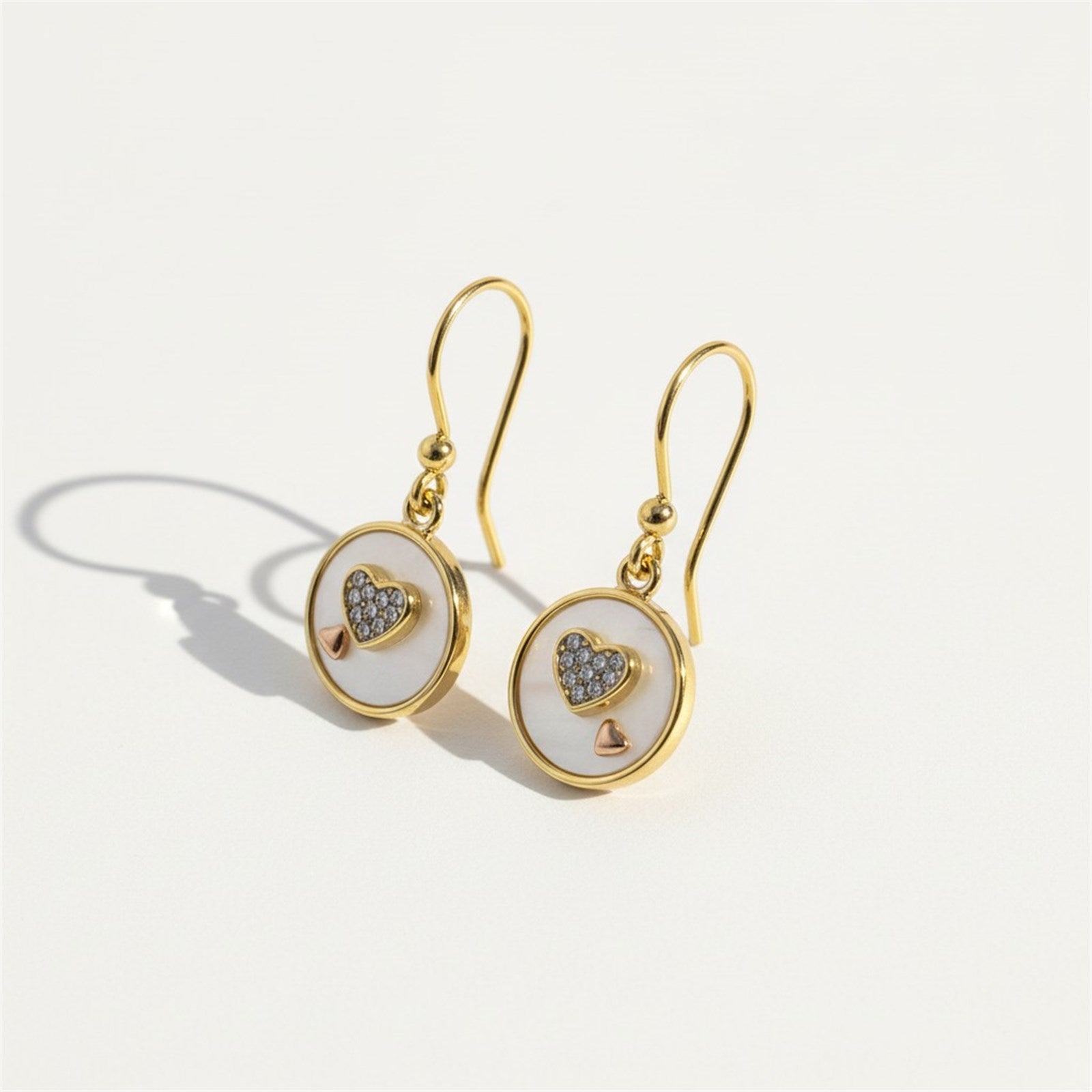 Athra Women Round Heart Drop Earring
