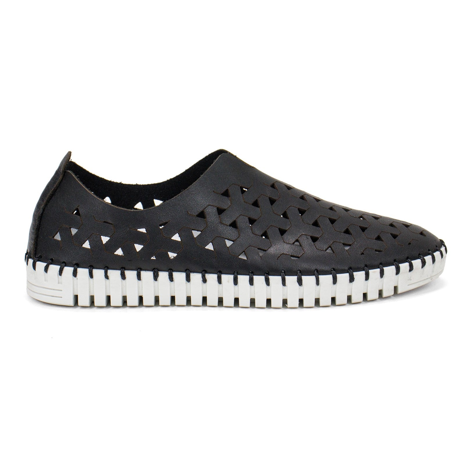 Eric Michael Women Inez Leather Slip-On Flat Comfort Shoes