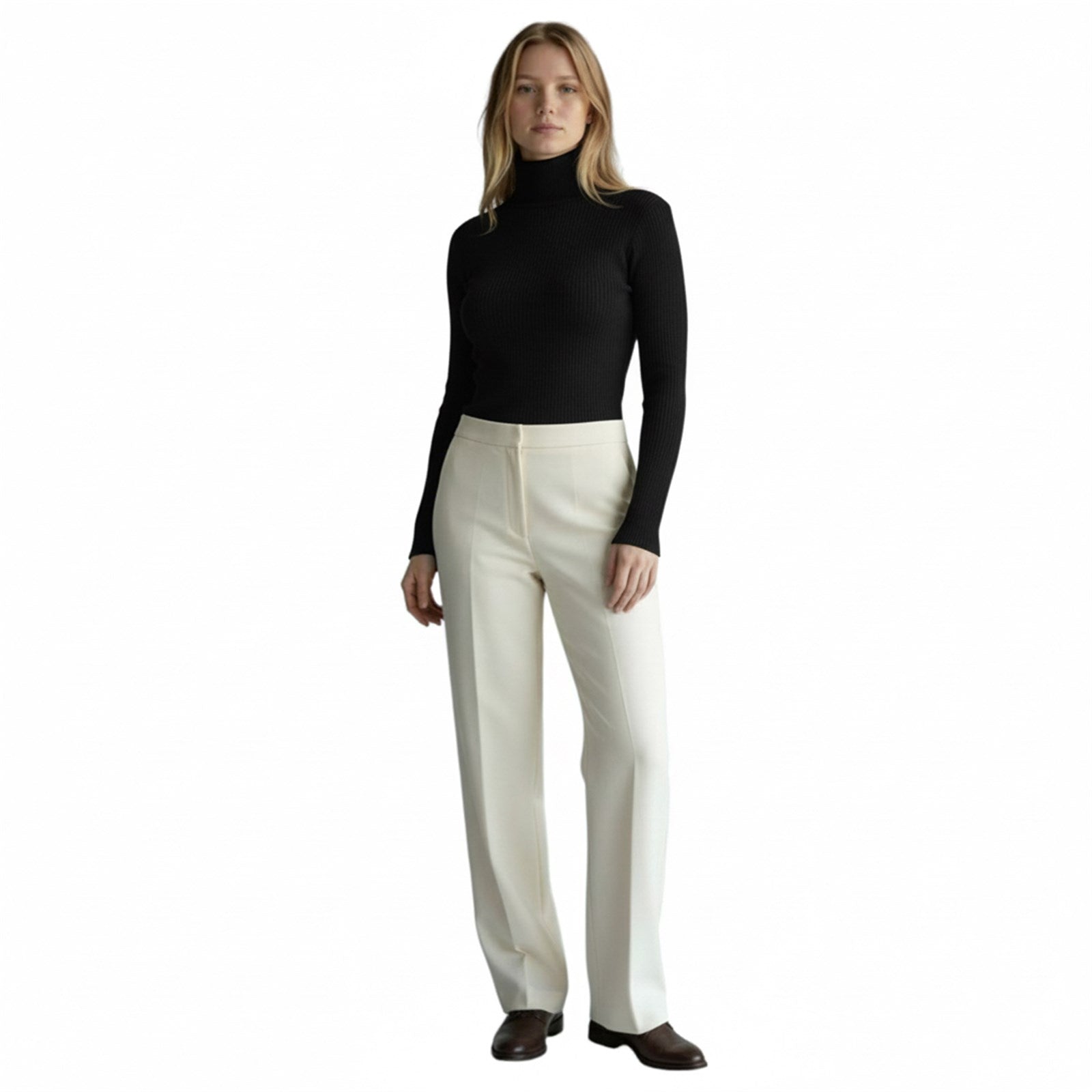 Ambar Women Mock Neck Long Sleeve Fitted Crop Top