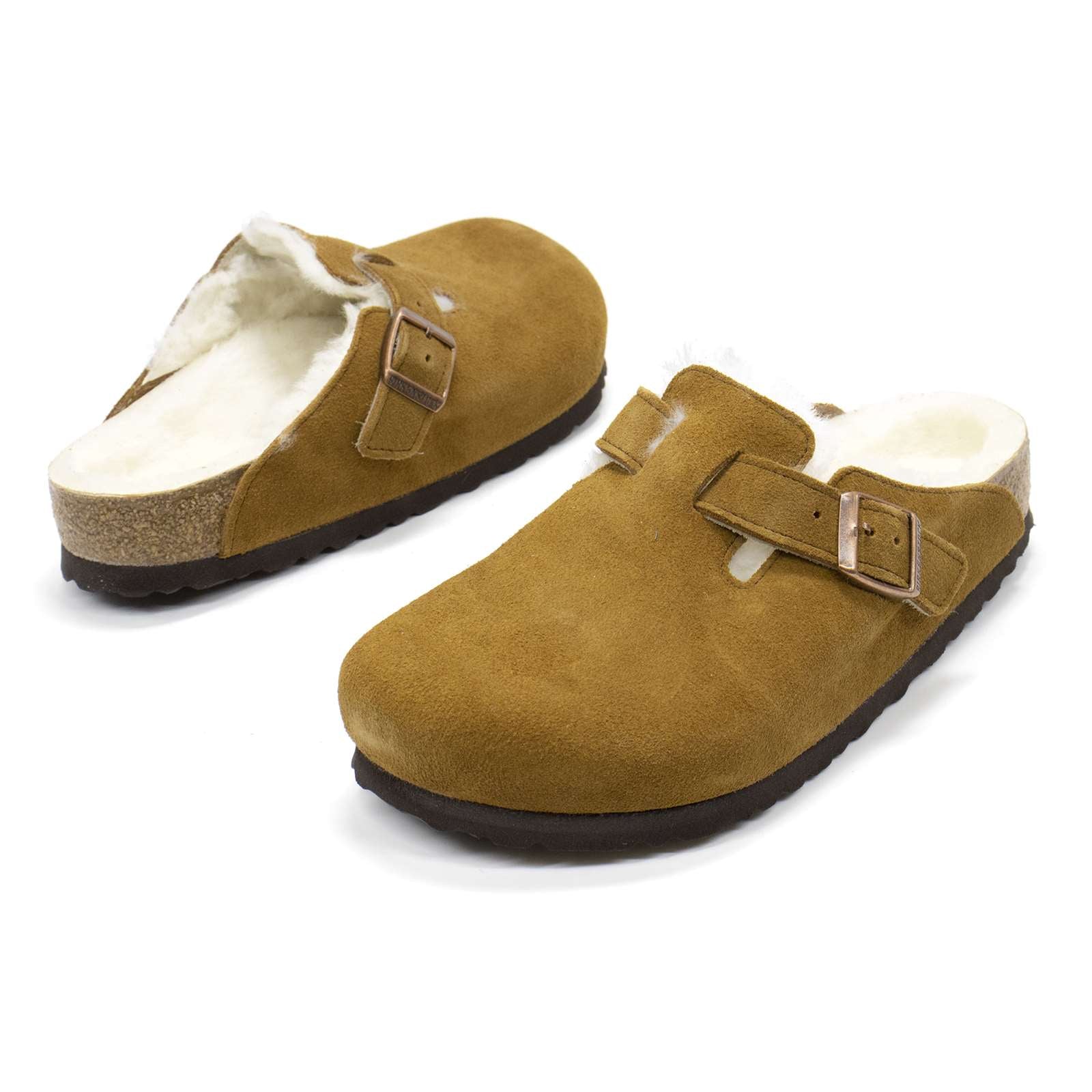 Birkenstock Men Boston Shearling Suede Clogs