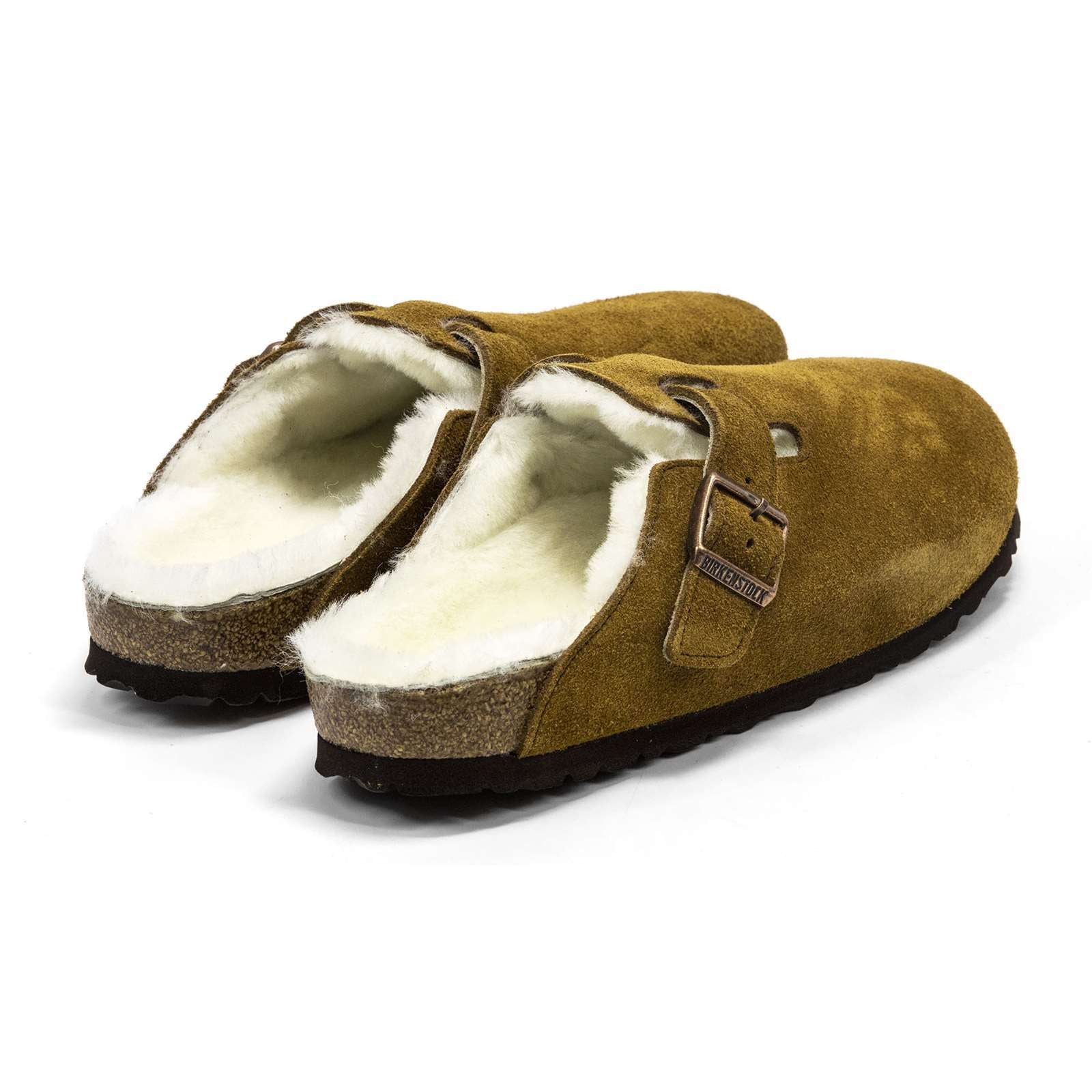 Birkenstock Men Boston Shearling Suede Clogs