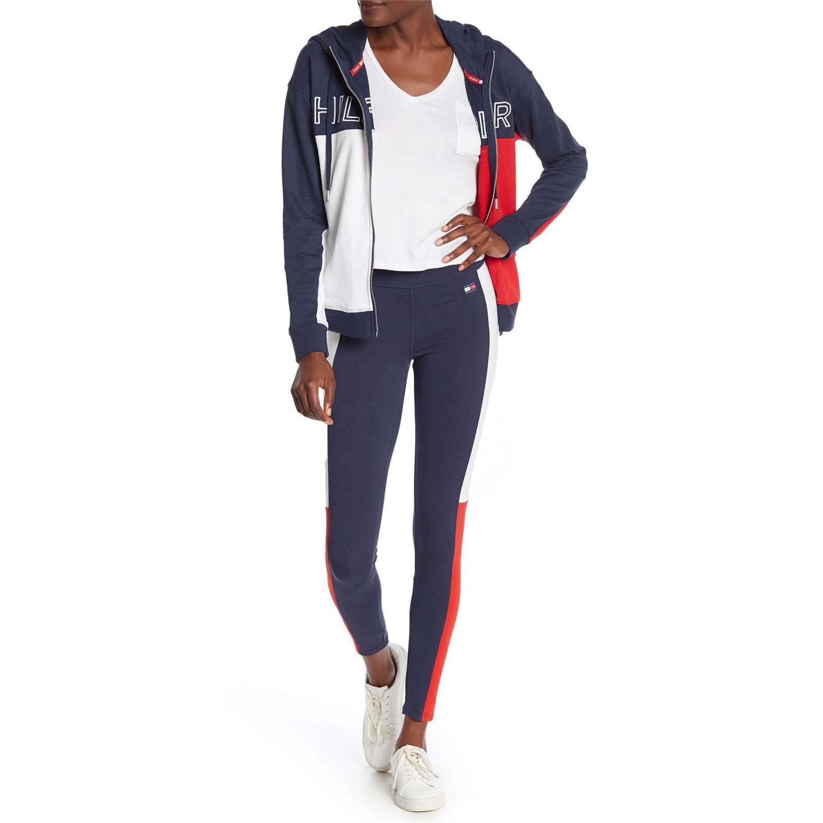 Tommy Hilfiger Women Mid Rise Flag Blocked Leggings