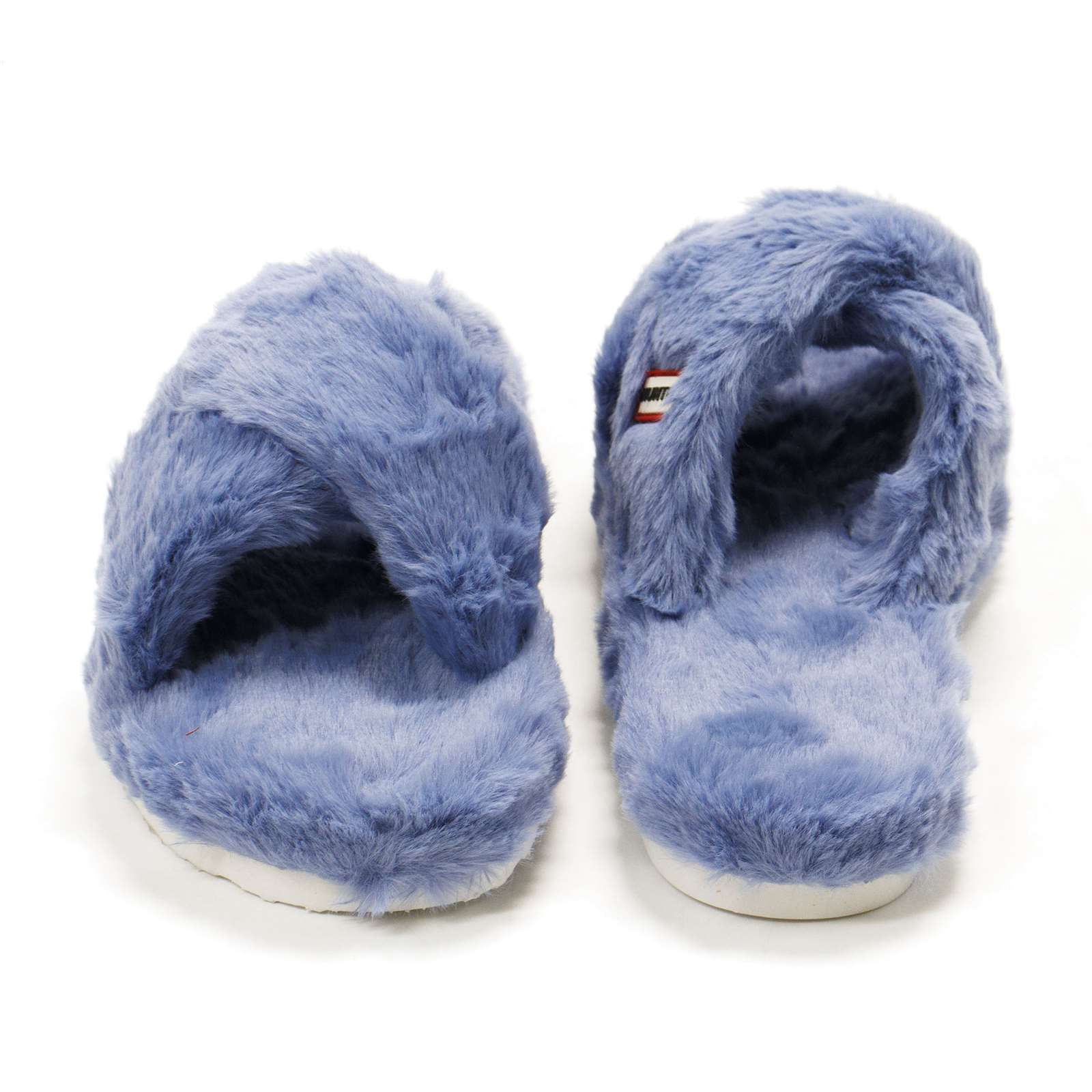 Hunter Women Faux Fur Flatform Crossover Slide