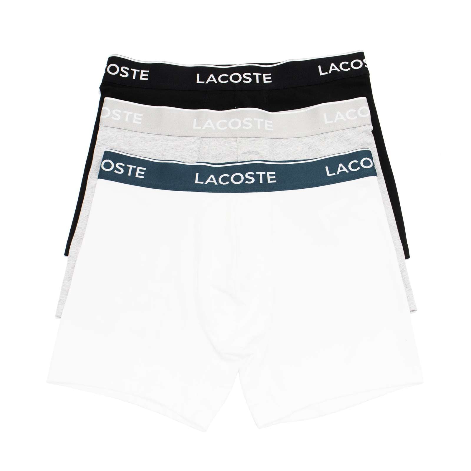 Lacoste Men 3 Pack Cotton Stretch Boxer Briefs
