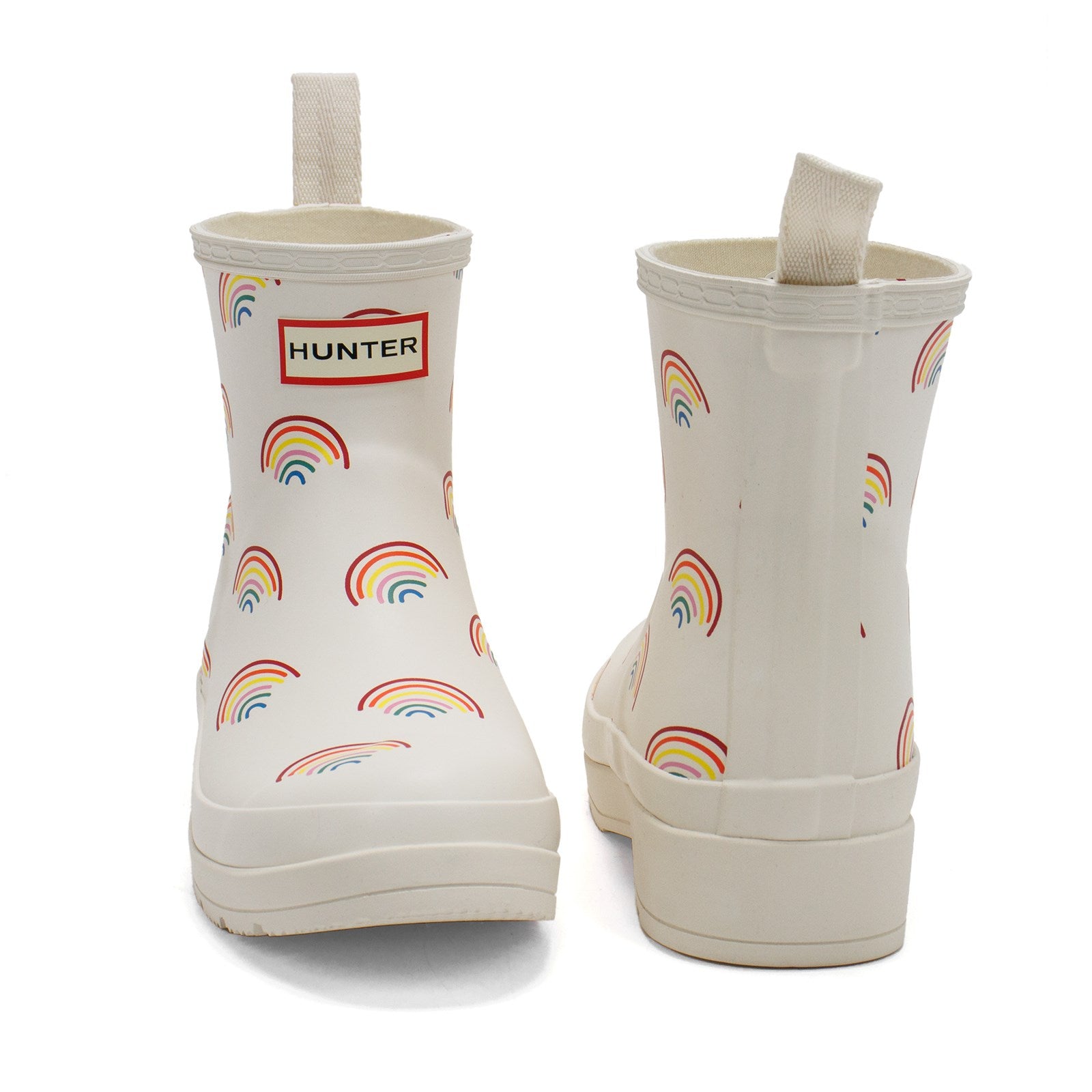 Hunter Women Play Mini Rainbow Print Short Rain Boots