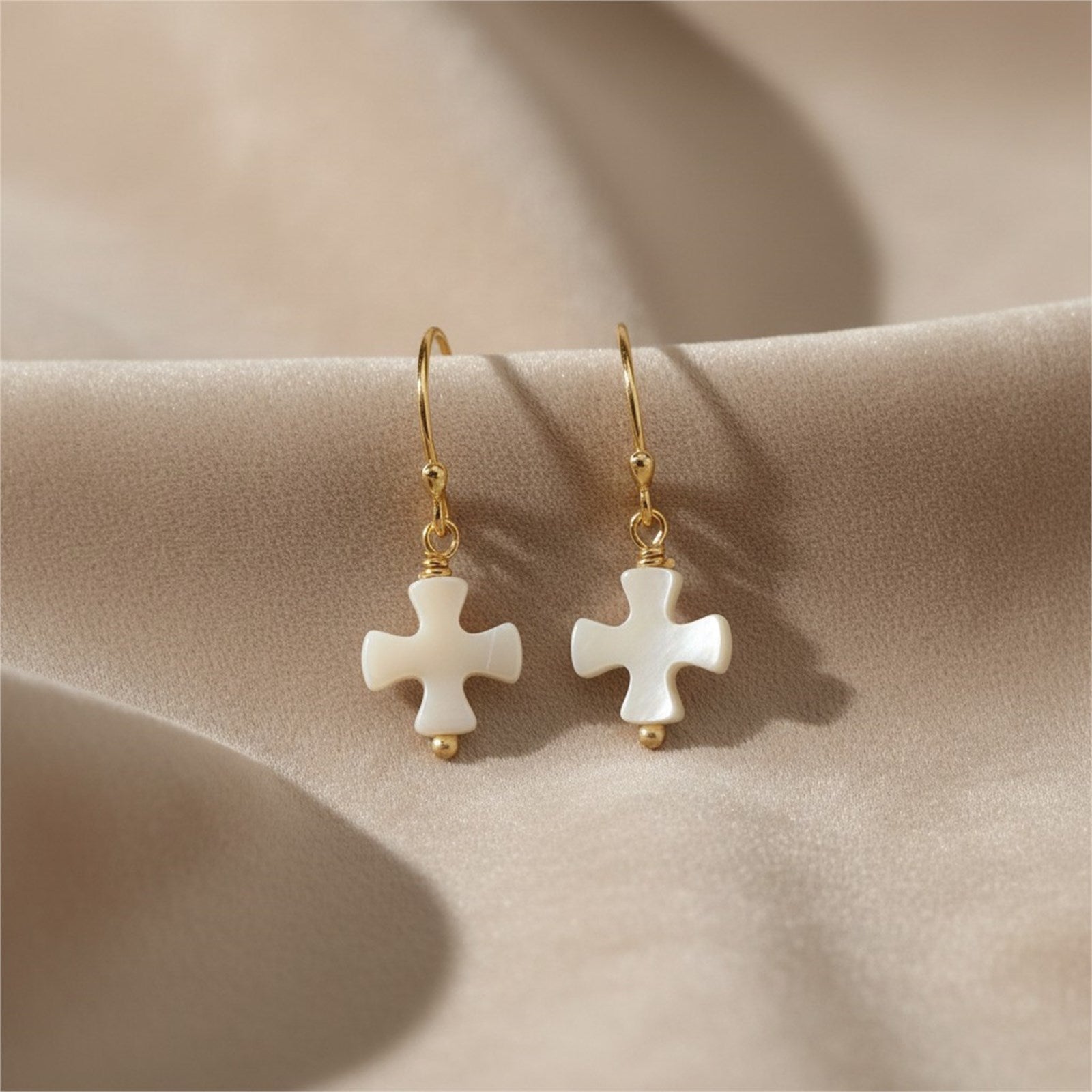 Athra Women Cross Drop Earring