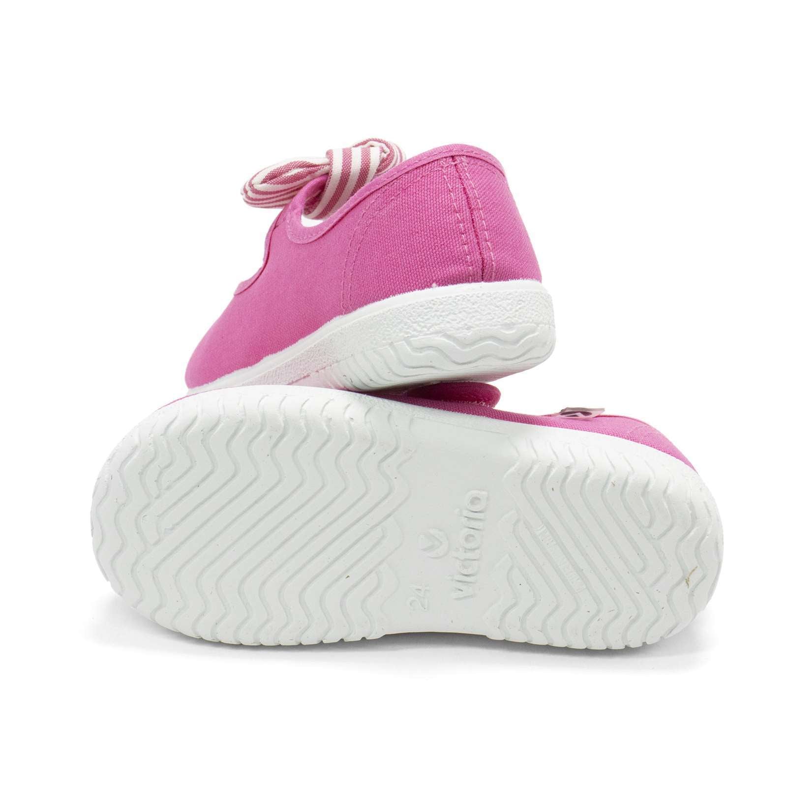 Victoria Toddler Slip On Canvas Bow Shoes