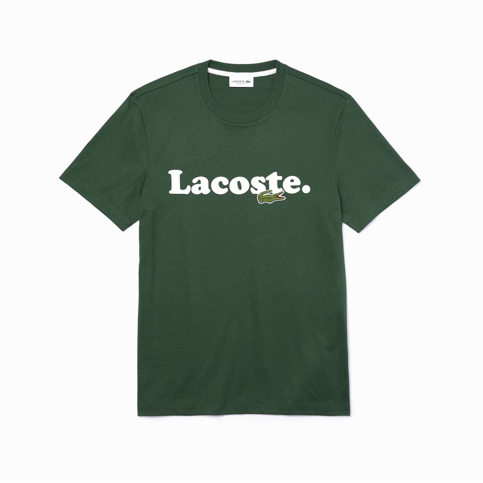 Lacoste Men Lacoste And Crocodile Branded Cotton T-Shirt