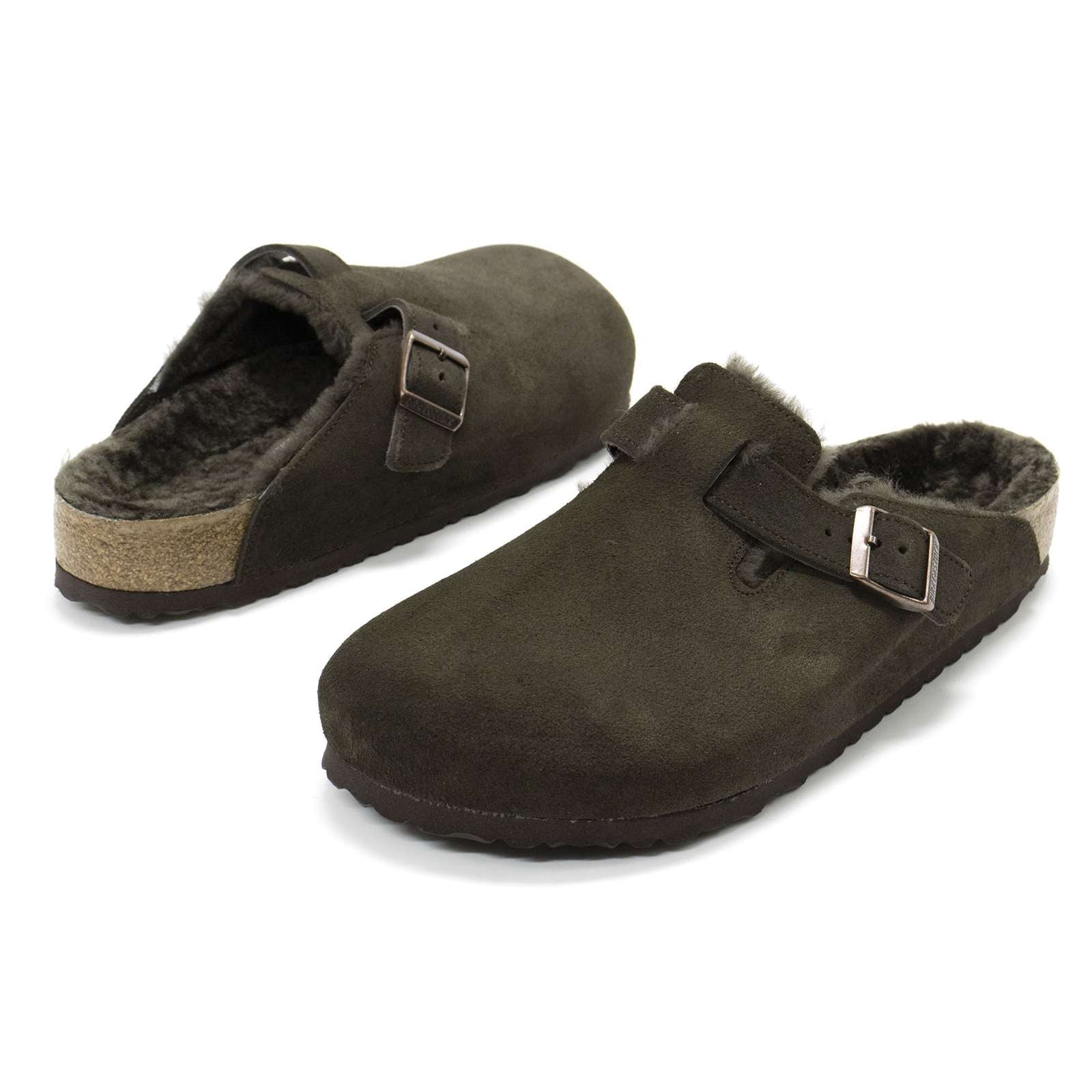 Birkenstock Men Boston Shearling Suede Clogs