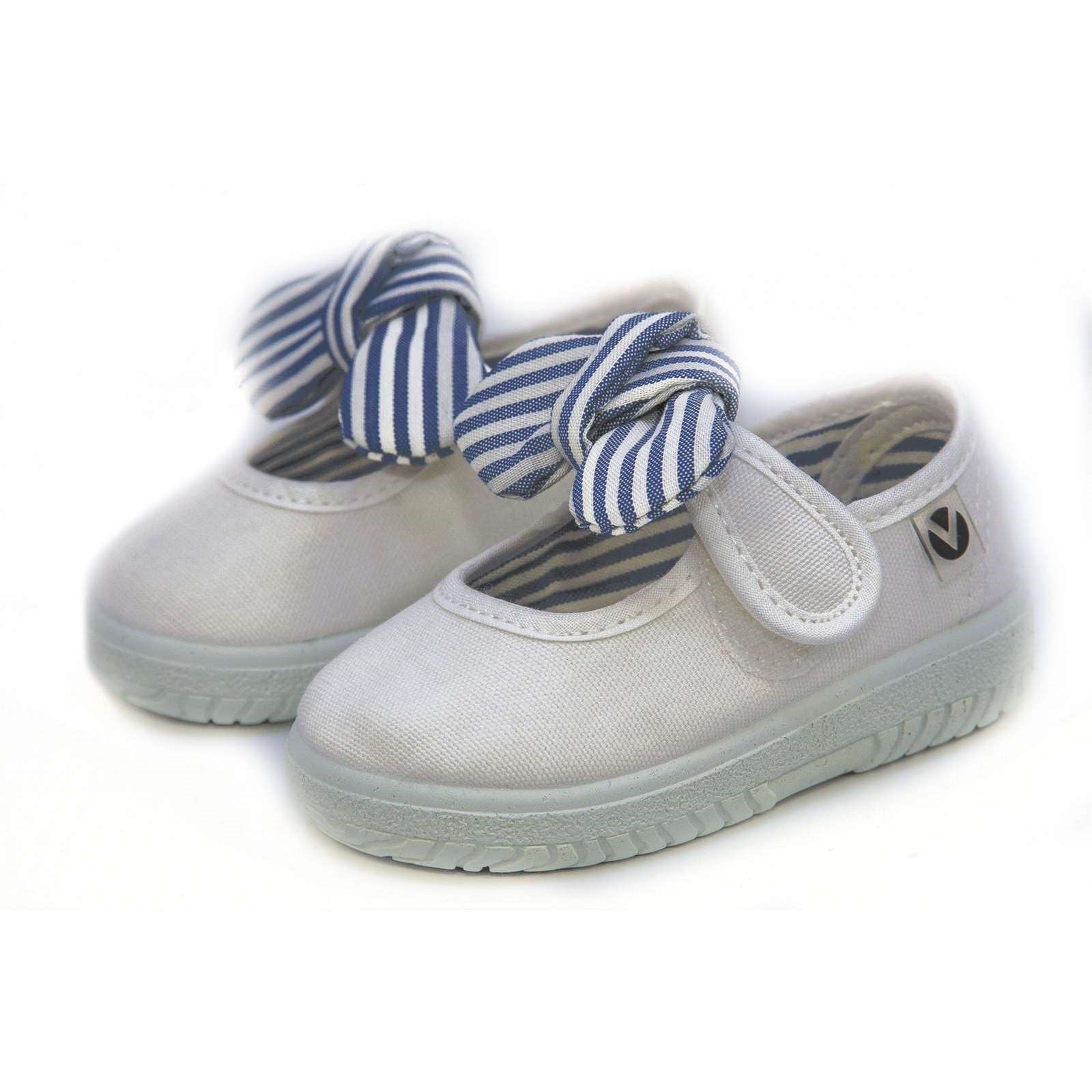 Victoria Girl Slip On Canvas Bow Shoes