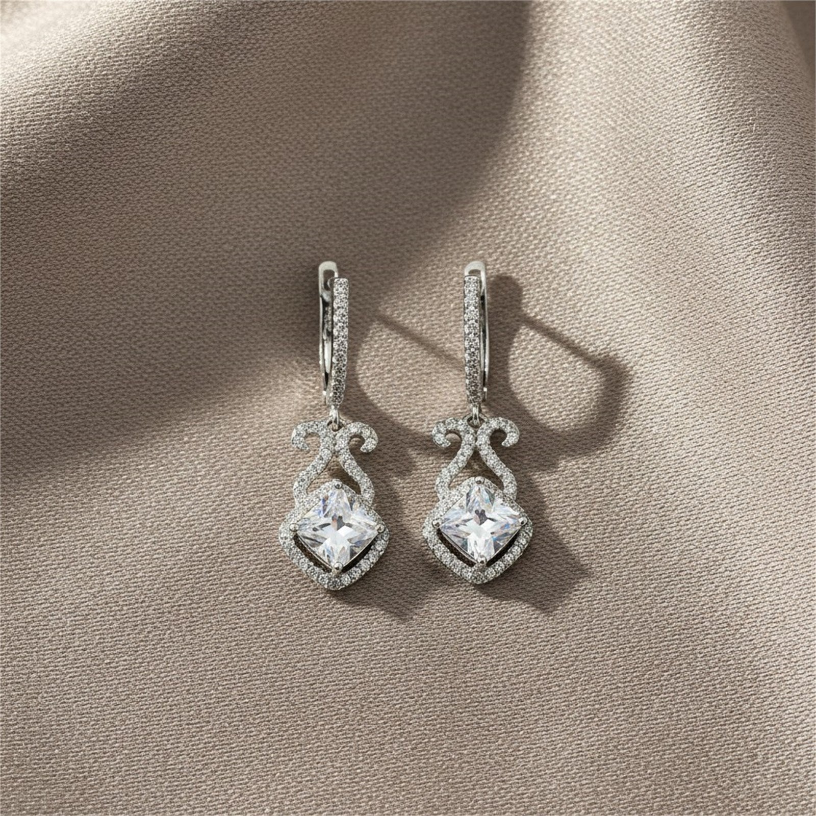 Athra Women Fancy Square Click Top Earring