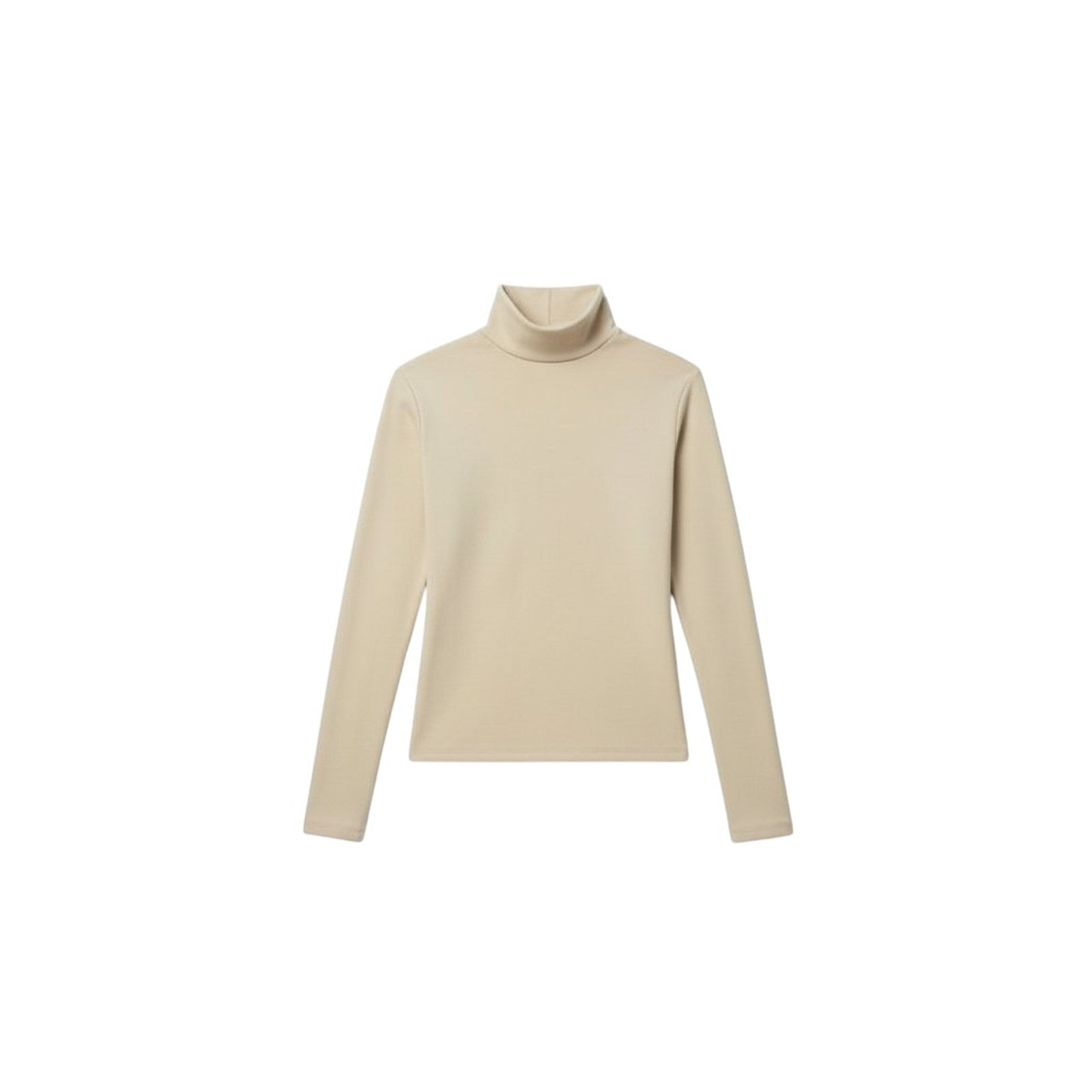 Ambar Women Sleek Stretch Essential Mock-Neck Long Sleeve Top