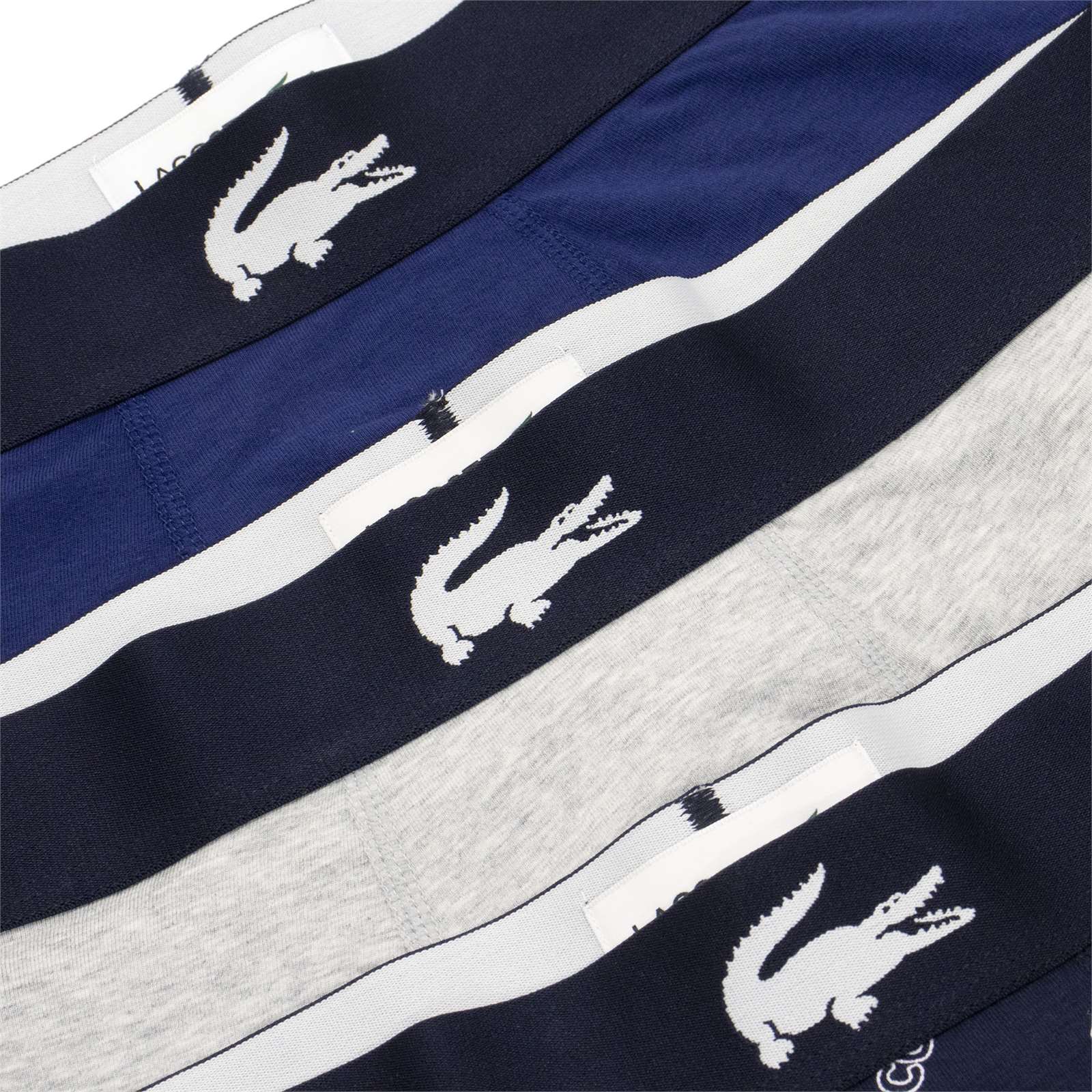 Lacoste Men 3 Pack Cotton Stretch Print Boxer Briefs