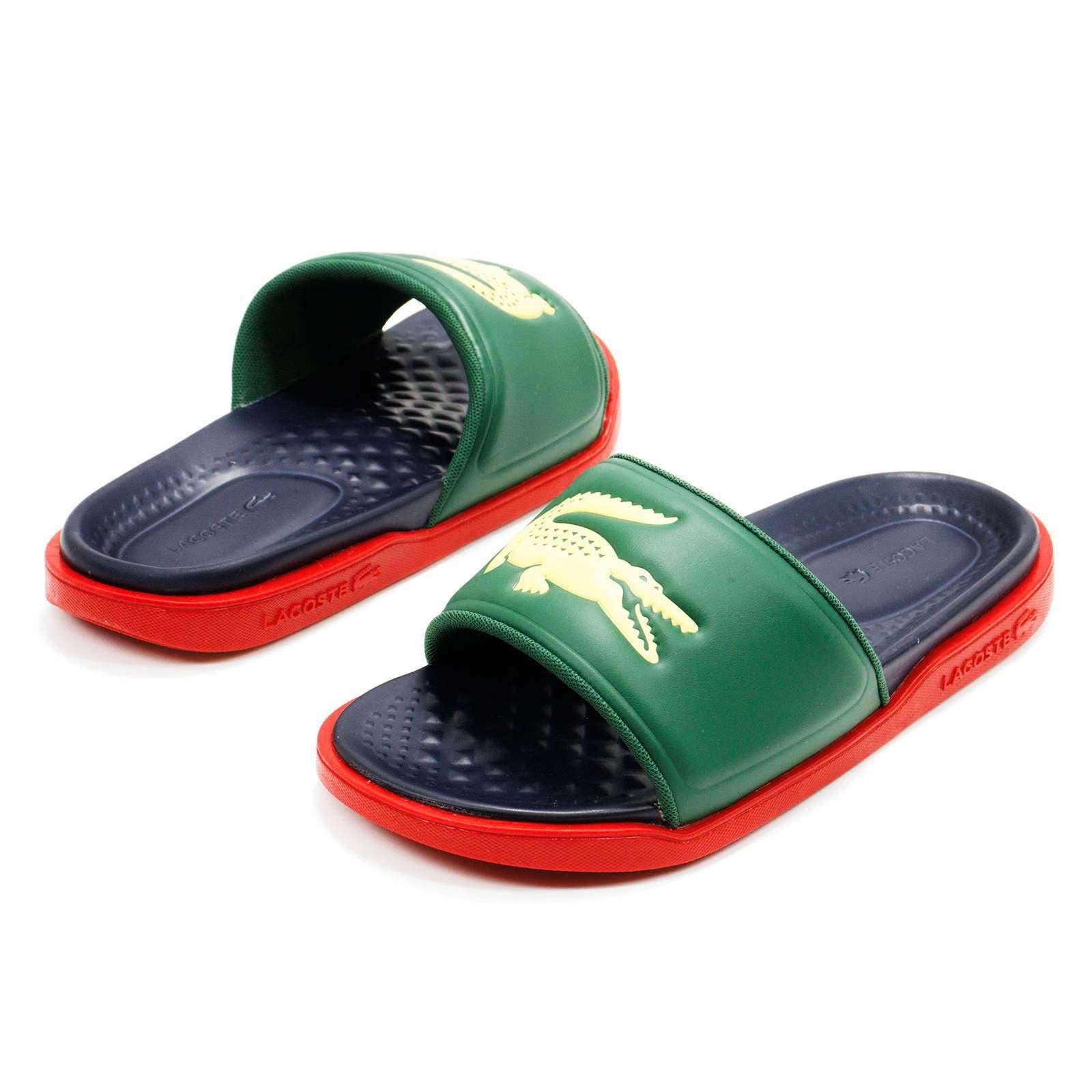 Lacoste Men Croco Dualiste 1122 2 Slide Sandals