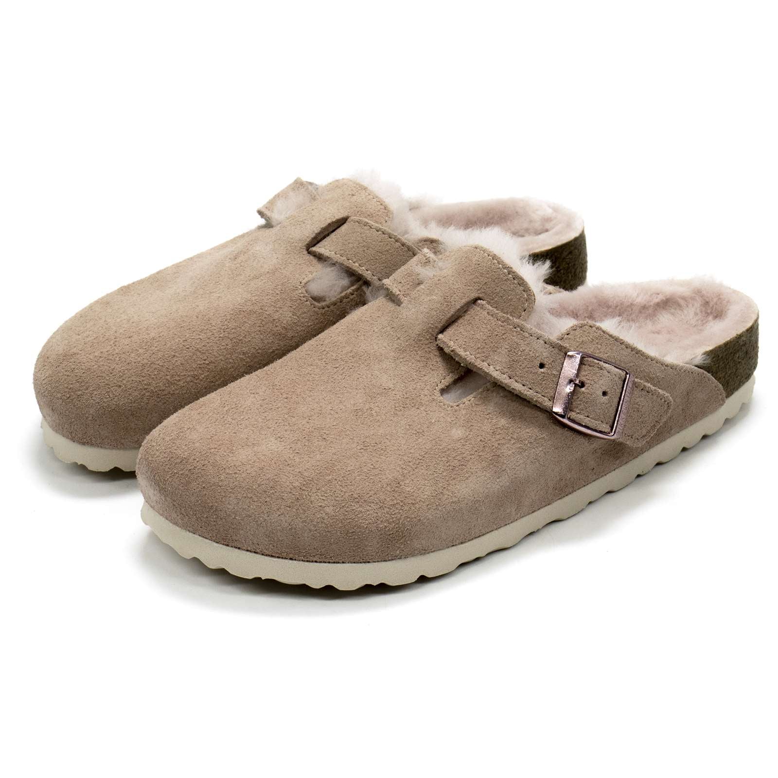 Birkenstock Women Boston Shearling Suede Clogs