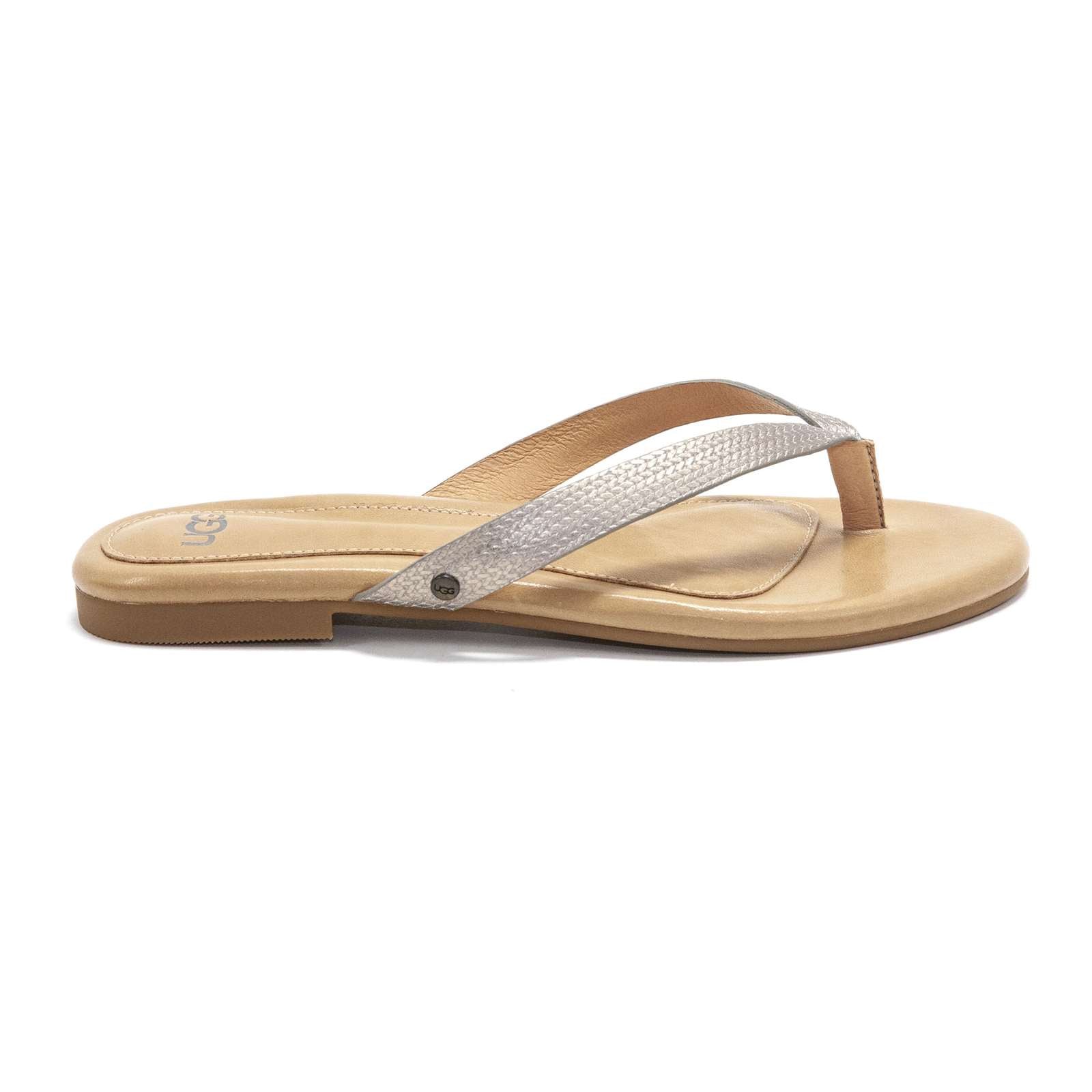 Ugg Women Allaria Ii Metallic Braid Flip Flops