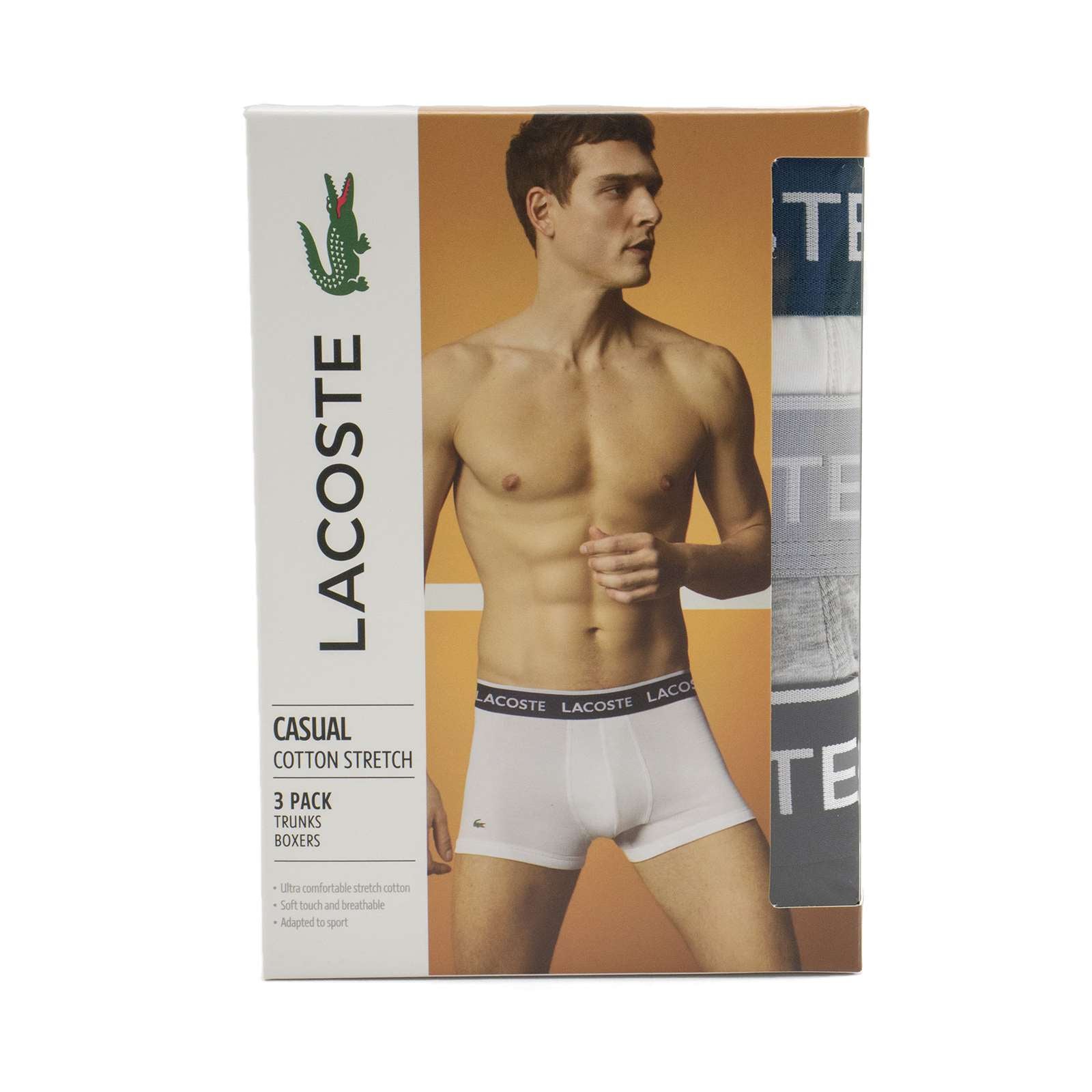 Lacoste Men Classic Cotton Stretch 3-Pack Trunks