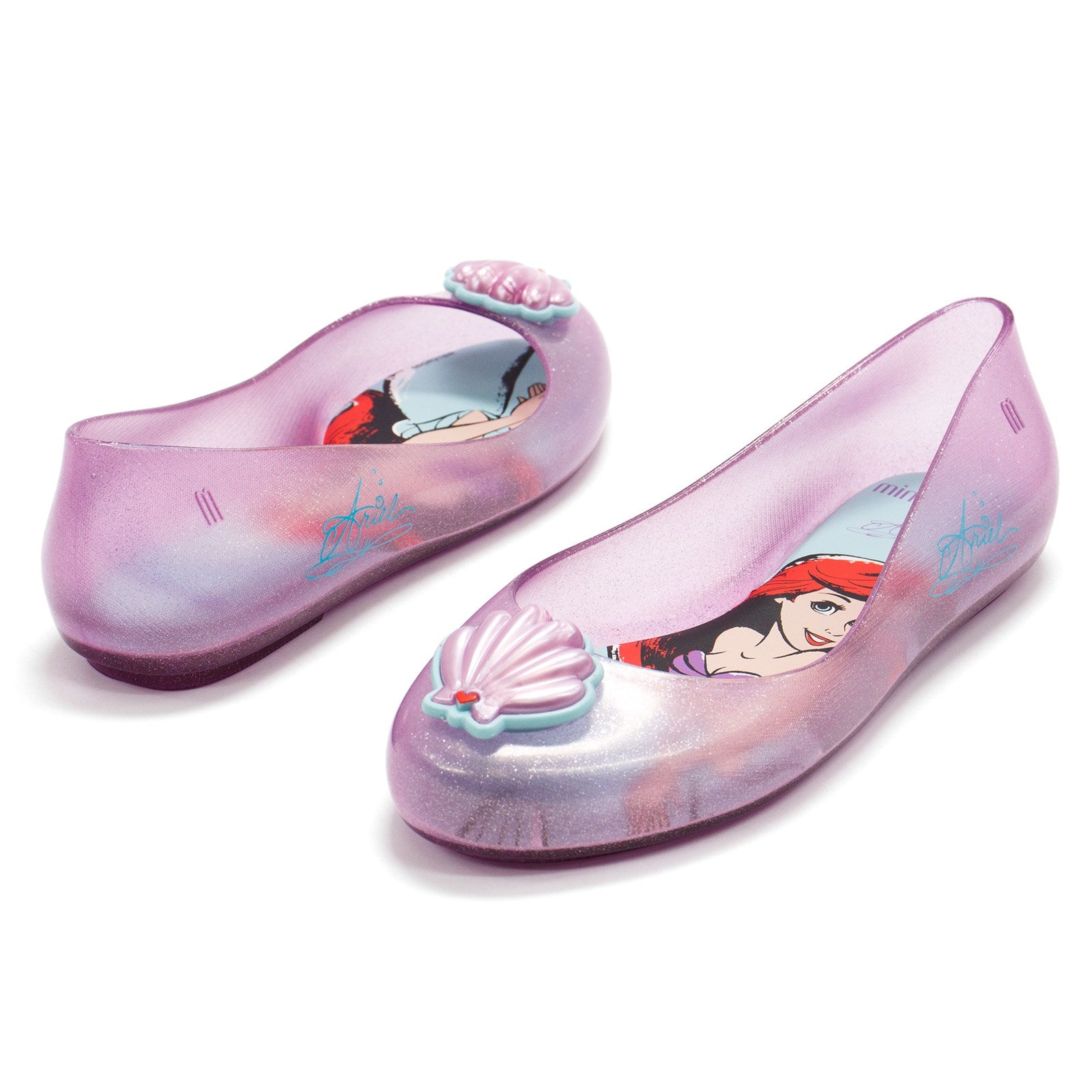 Mini Melissa Girl Sweet Love And Disney Princess Bb Ariel Little Mermaid Flats