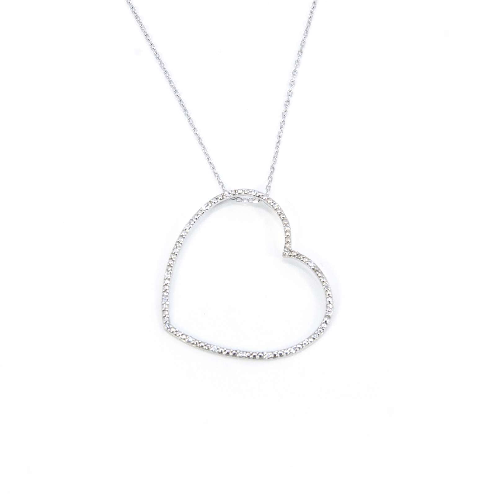 Athra Women Open Sideways Heart Necklace