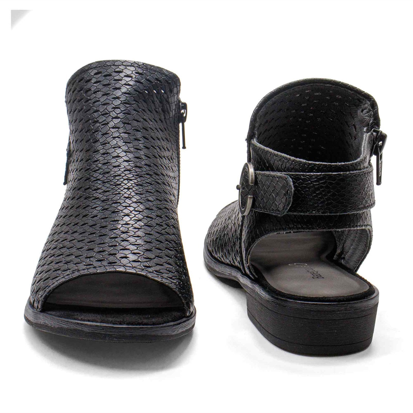 Baretraps Women Scotlyn Faux Leather Peep-Toe Heels