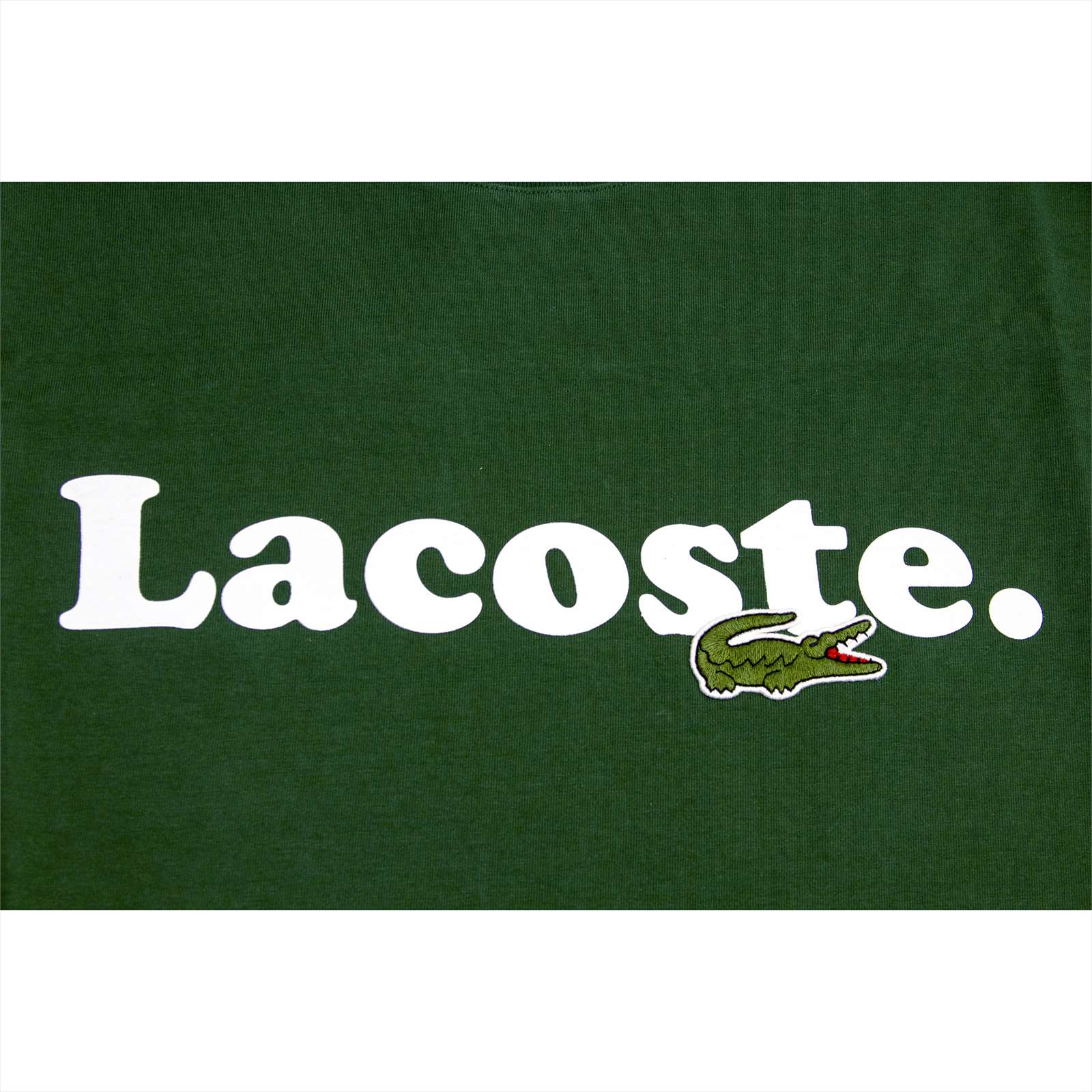 Lacoste Men Lacoste And Crocodile Branded Cotton T-Shirt