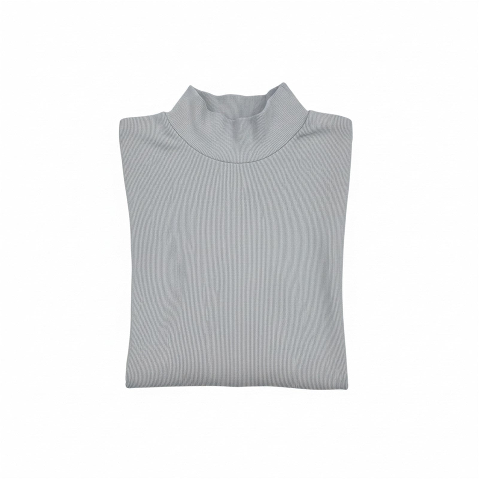 Ambar Women Sleek Stretch Essential Mock-Neck Long Sleeve Top