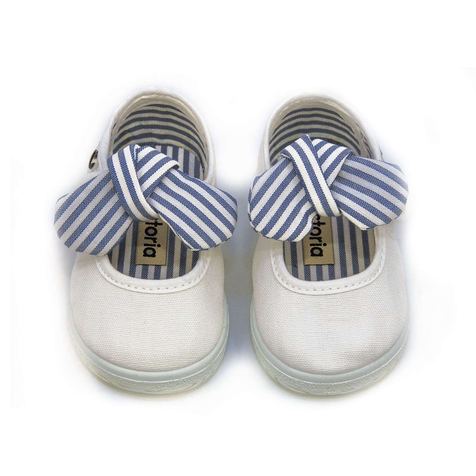 Victoria Toddler Slip On Canvas Bow Shoes