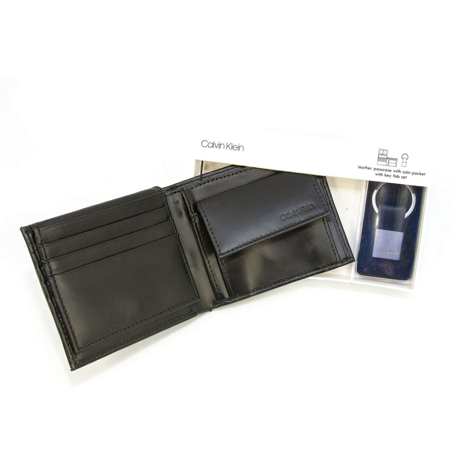 Calvin Klein Men Passcase Wallet W/Key Fob