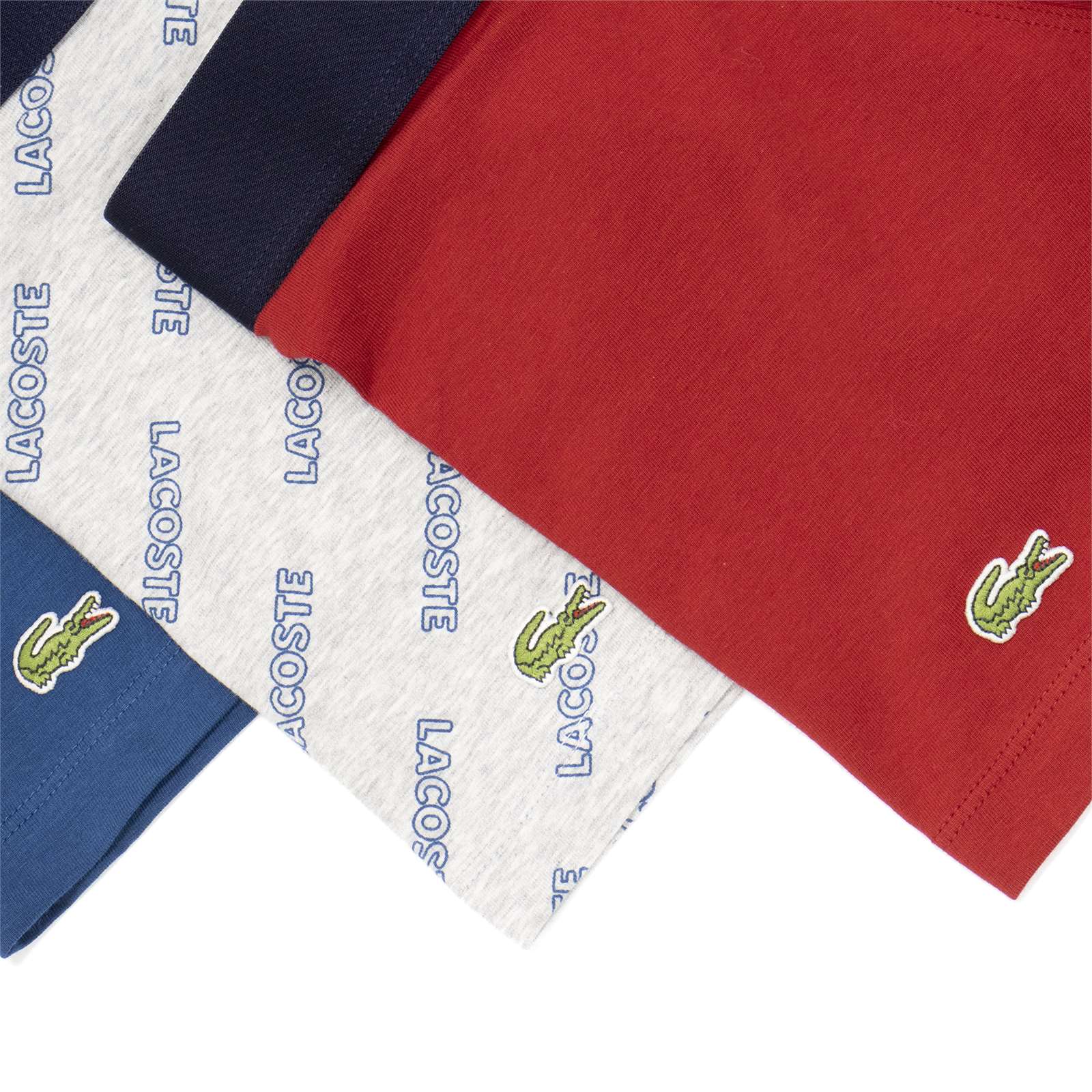 Lacoste Men All Over Print 3-Pack Jersey Trunks