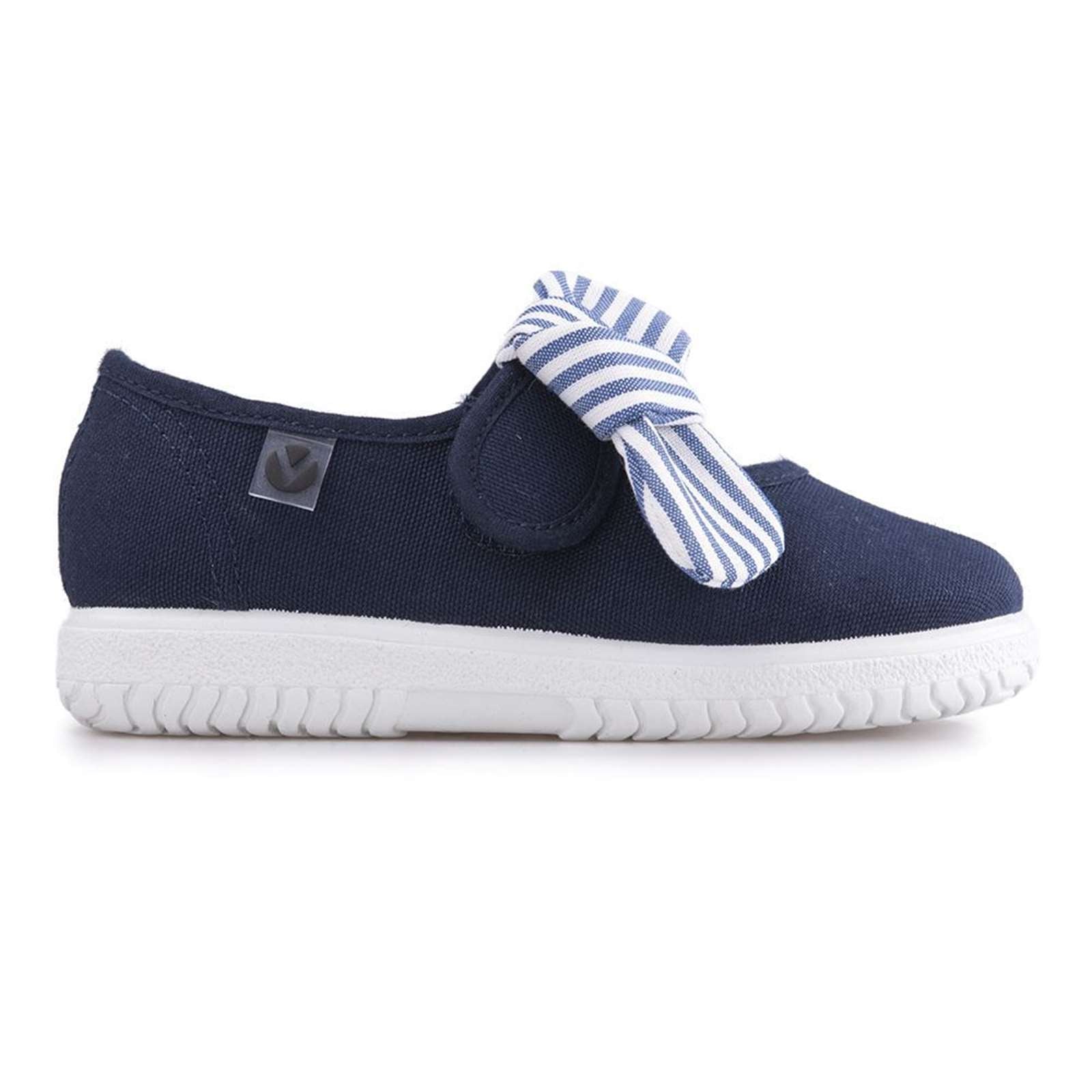 Victoria Girl Slip On Canvas Bow Shoes