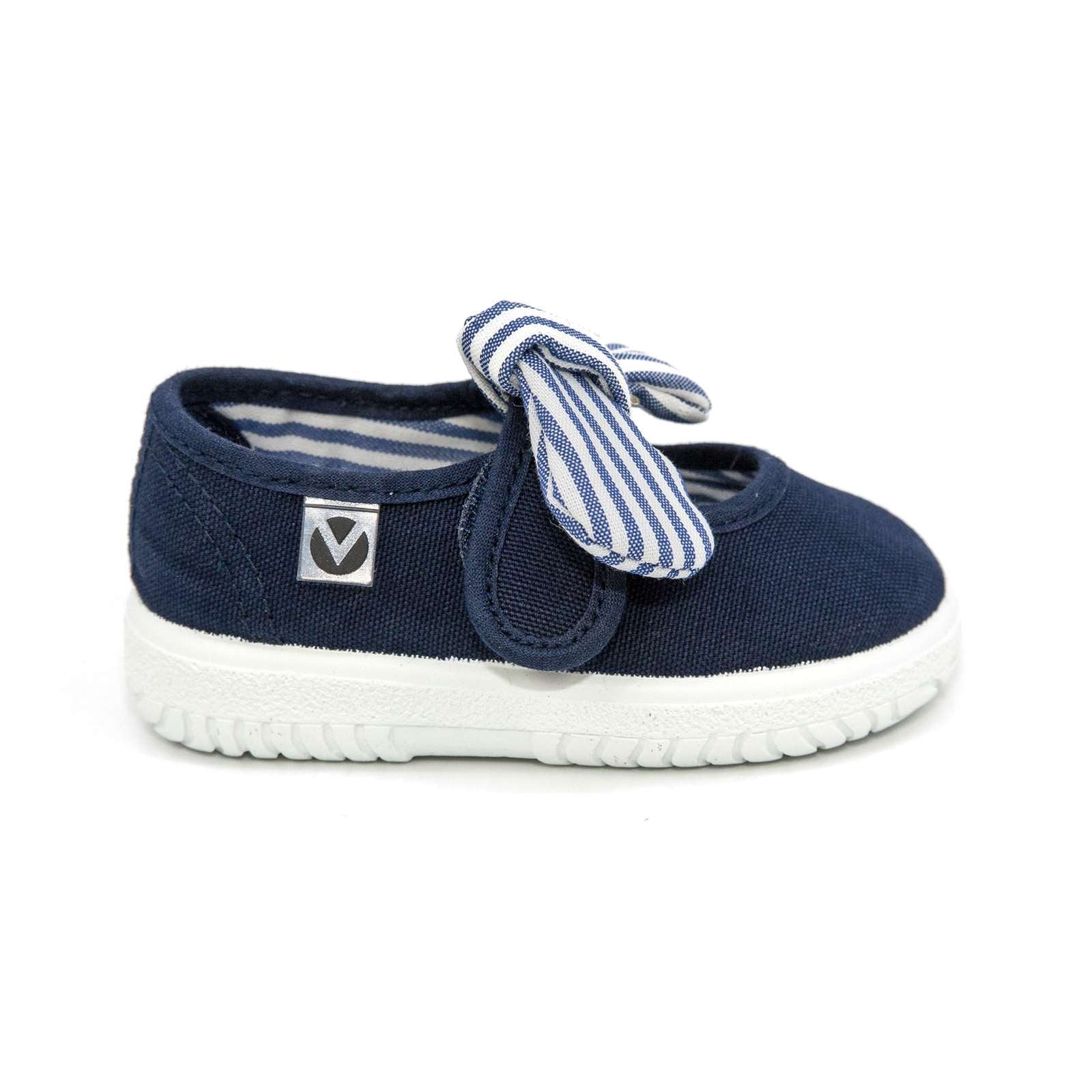 Victoria Toddler Slip On Canvas Bow Shoes