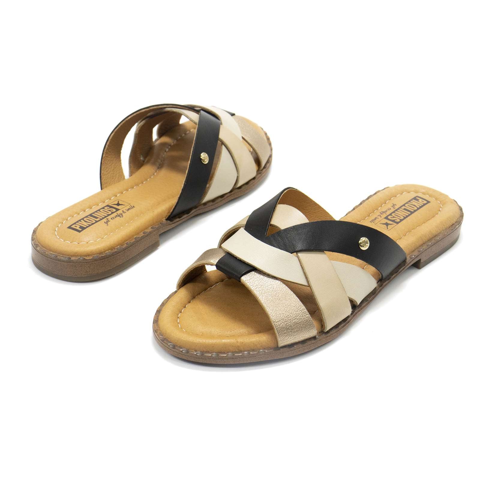 Pikolinos Women Algar Leather Slide Sandals