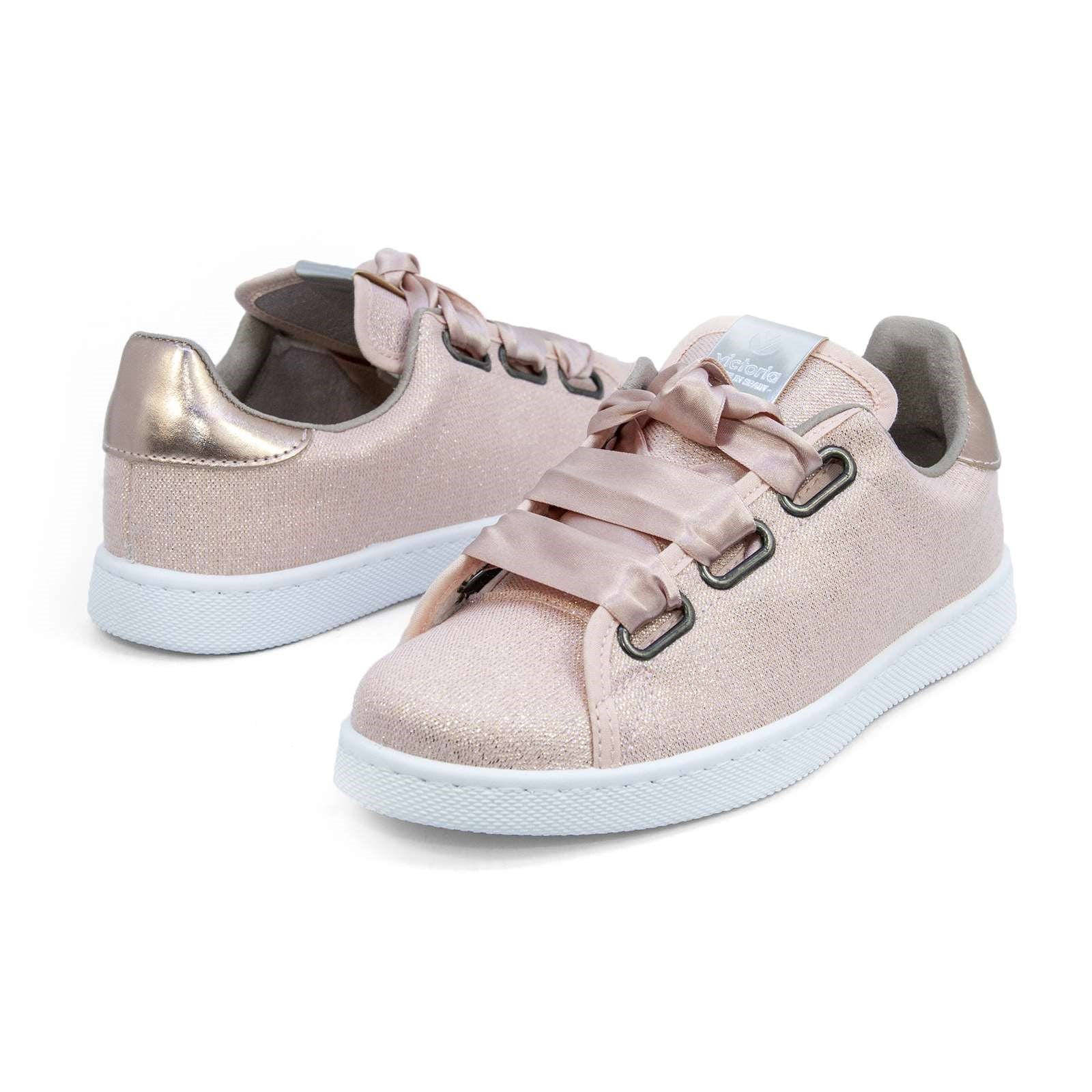 Victoria Women Satin Ribbon Lace-Up Sneaker